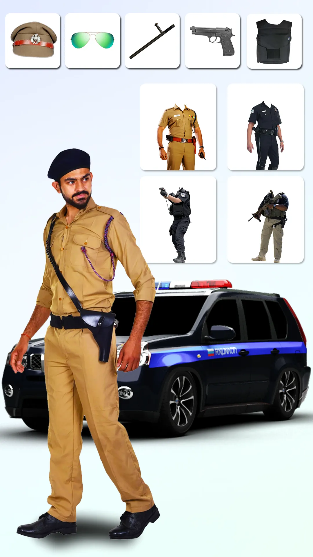 Men Police Suit Photo Editor | Indus Appstore | Screenshot