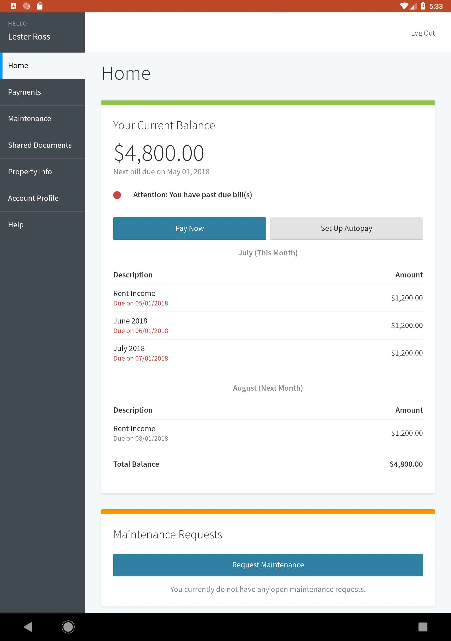 Online Portal by AppFolio | Indus Appstore | Screenshot