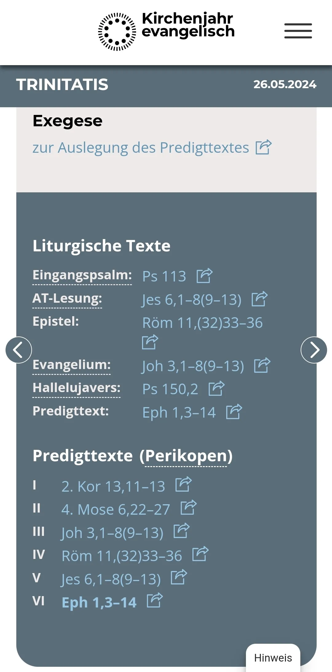 Kirchenjahr evangelisch | Indus Appstore | Screenshot