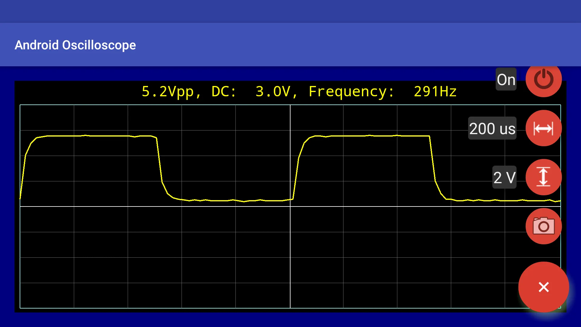 USB Accessory Oscilloscope | Indus Appstore | Screenshot