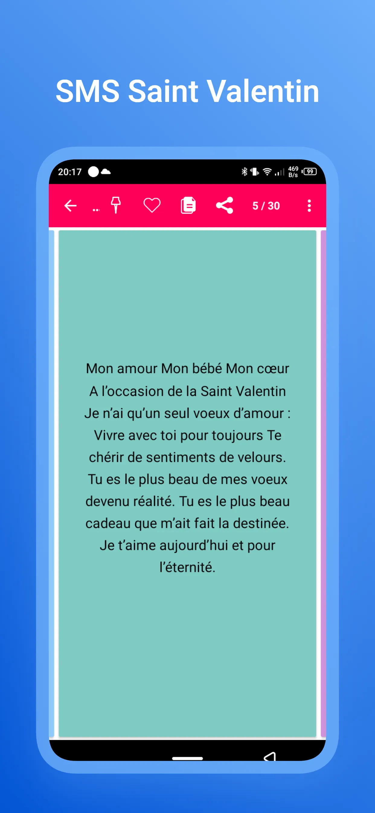 SMS Saint Valentin 2024 | Indus Appstore | Screenshot