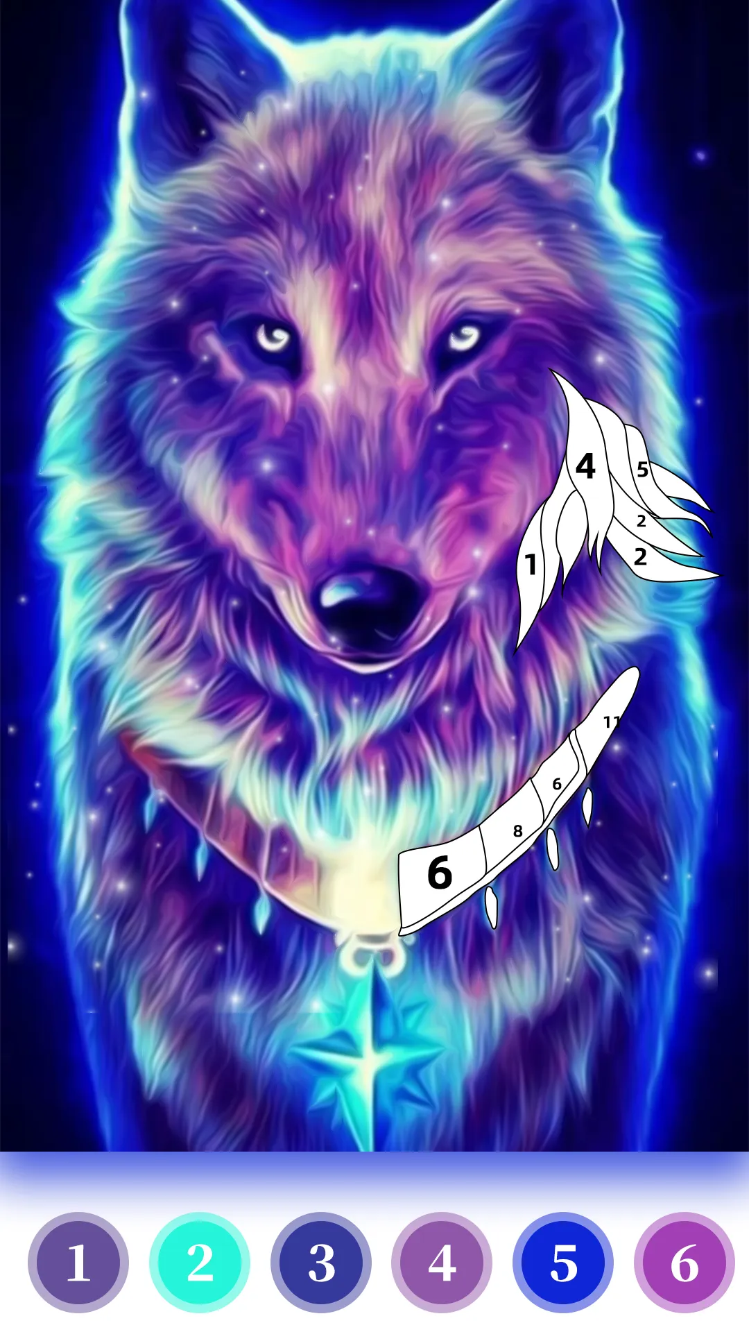 Wolf Coloring Book Color Game | Indus Appstore | Screenshot