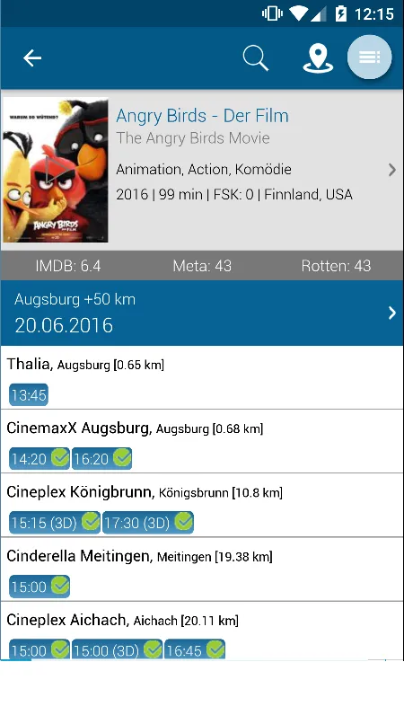 AbInsKino: Kinoprogramm | Indus Appstore | Screenshot