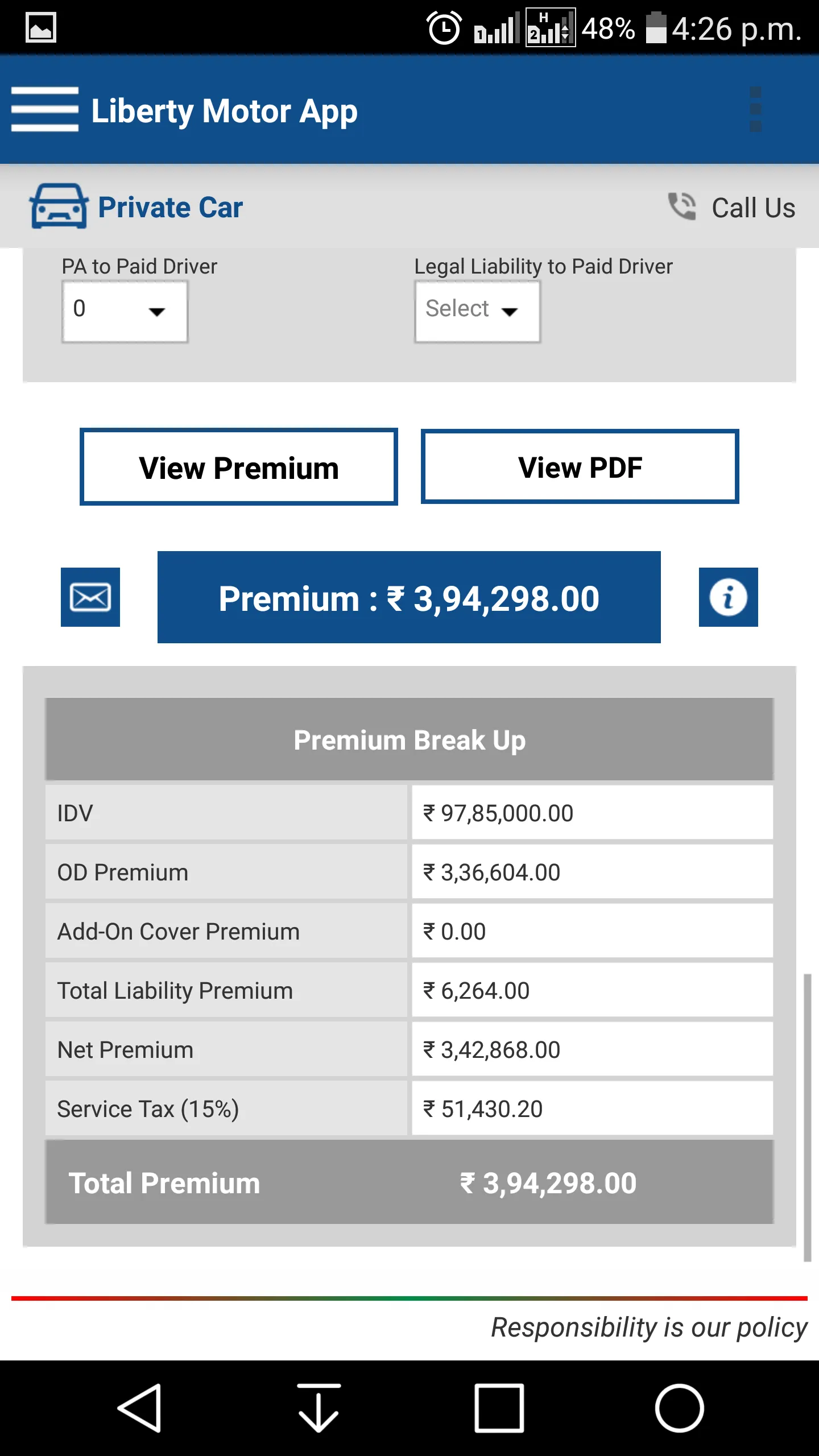 Liberty Motor App | Indus Appstore | Screenshot