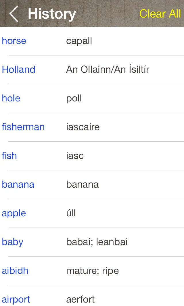 Irish English Dictionary | Indus Appstore | Screenshot