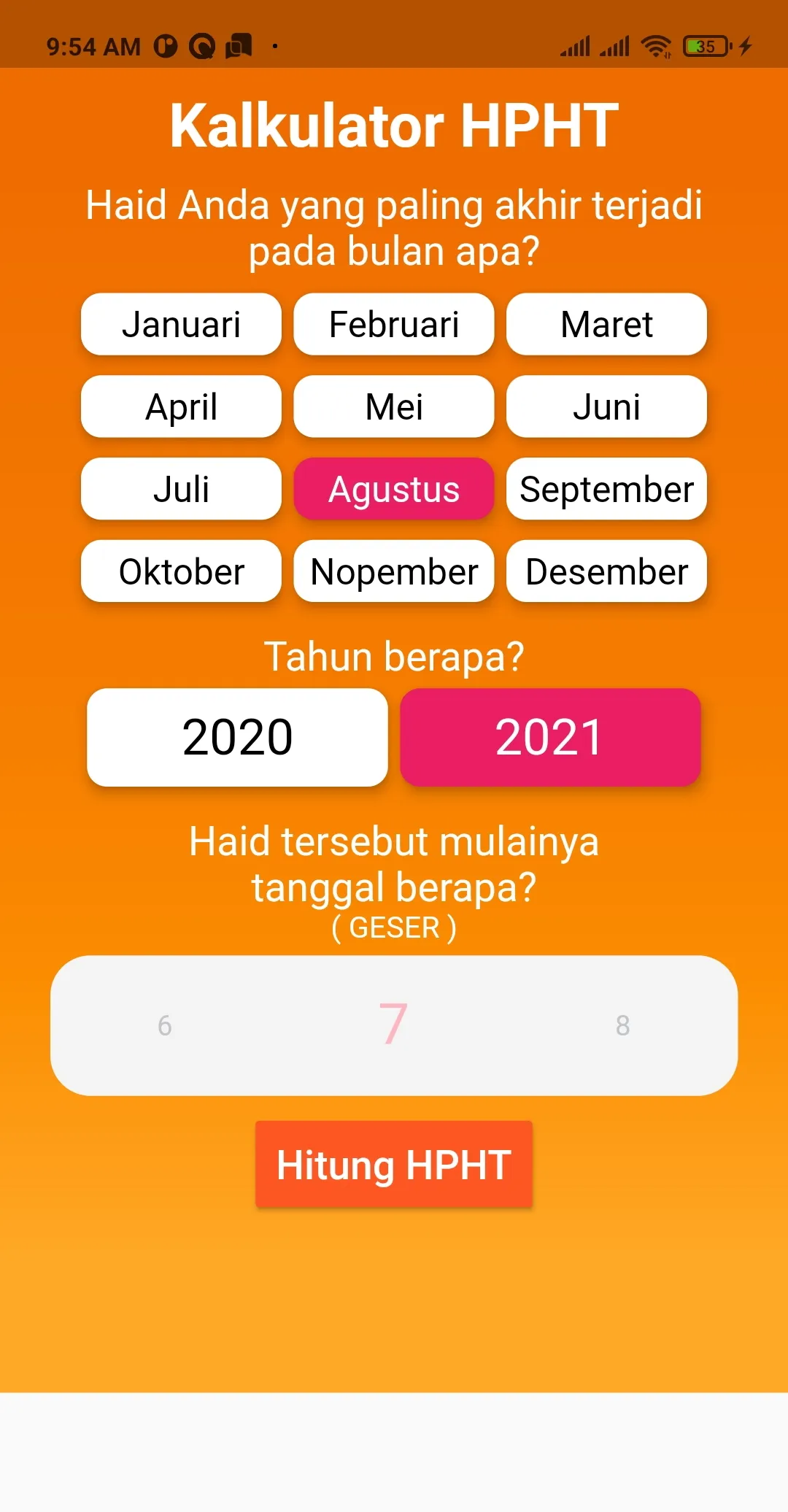 Kalkulator Masa Subur | Indus Appstore | Screenshot