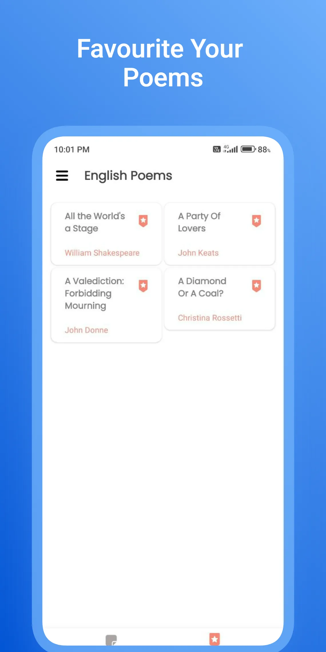 English Poems & Poetry Offline | Indus Appstore | Screenshot