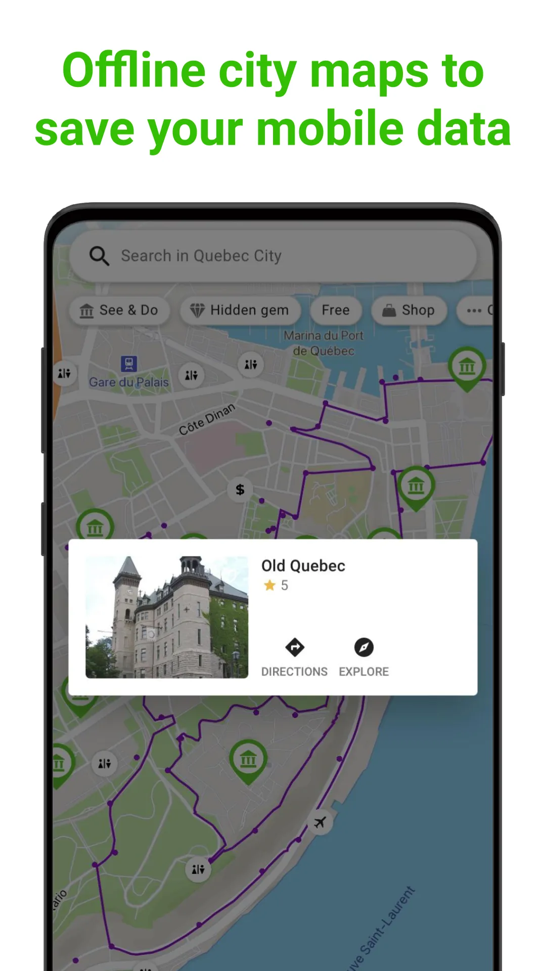 Quebec City SmartGuide | Indus Appstore | Screenshot