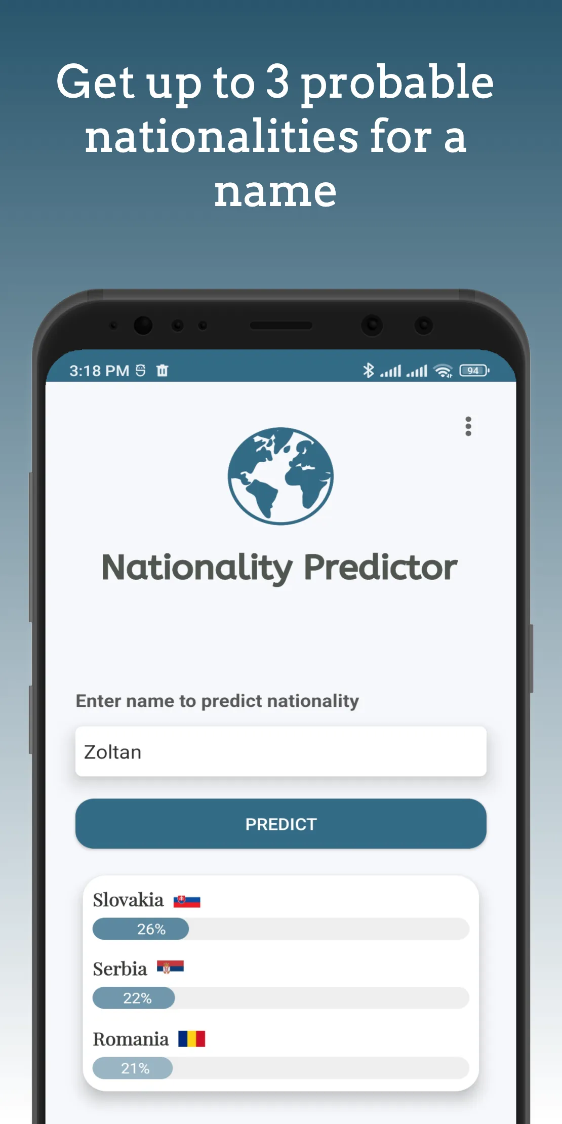 Nationality Predictor | Indus Appstore | Screenshot