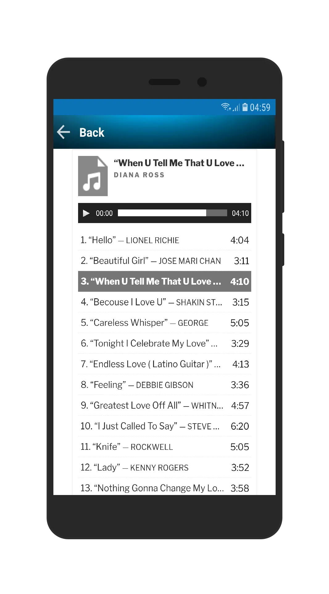 Pop Music Love Songs | Indus Appstore | Screenshot