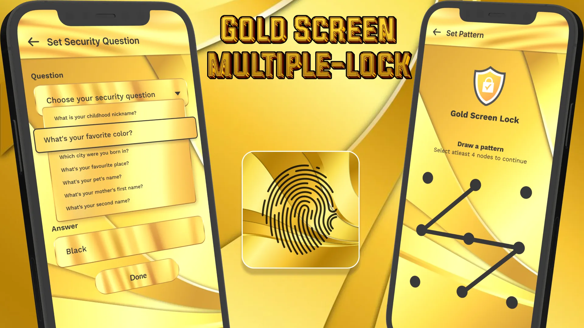 Gold Zip Lock Screen App | Indus Appstore | Screenshot