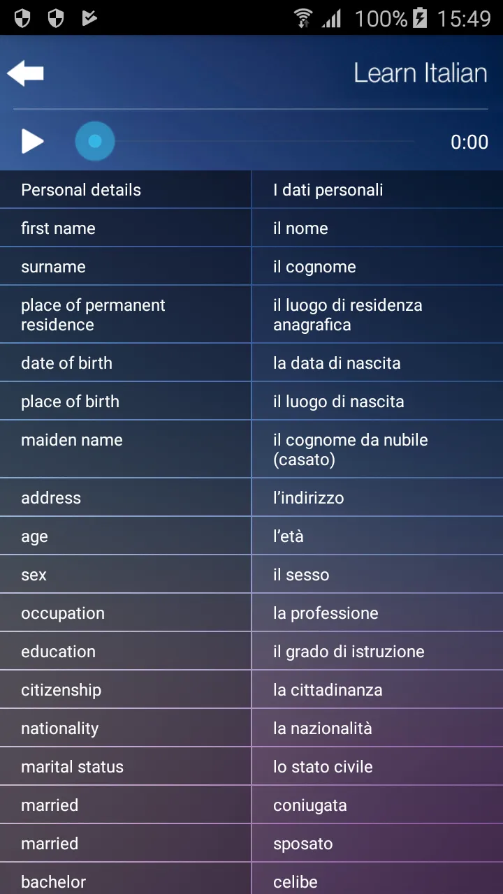 Learn Italian Audio Course | Indus Appstore | Screenshot