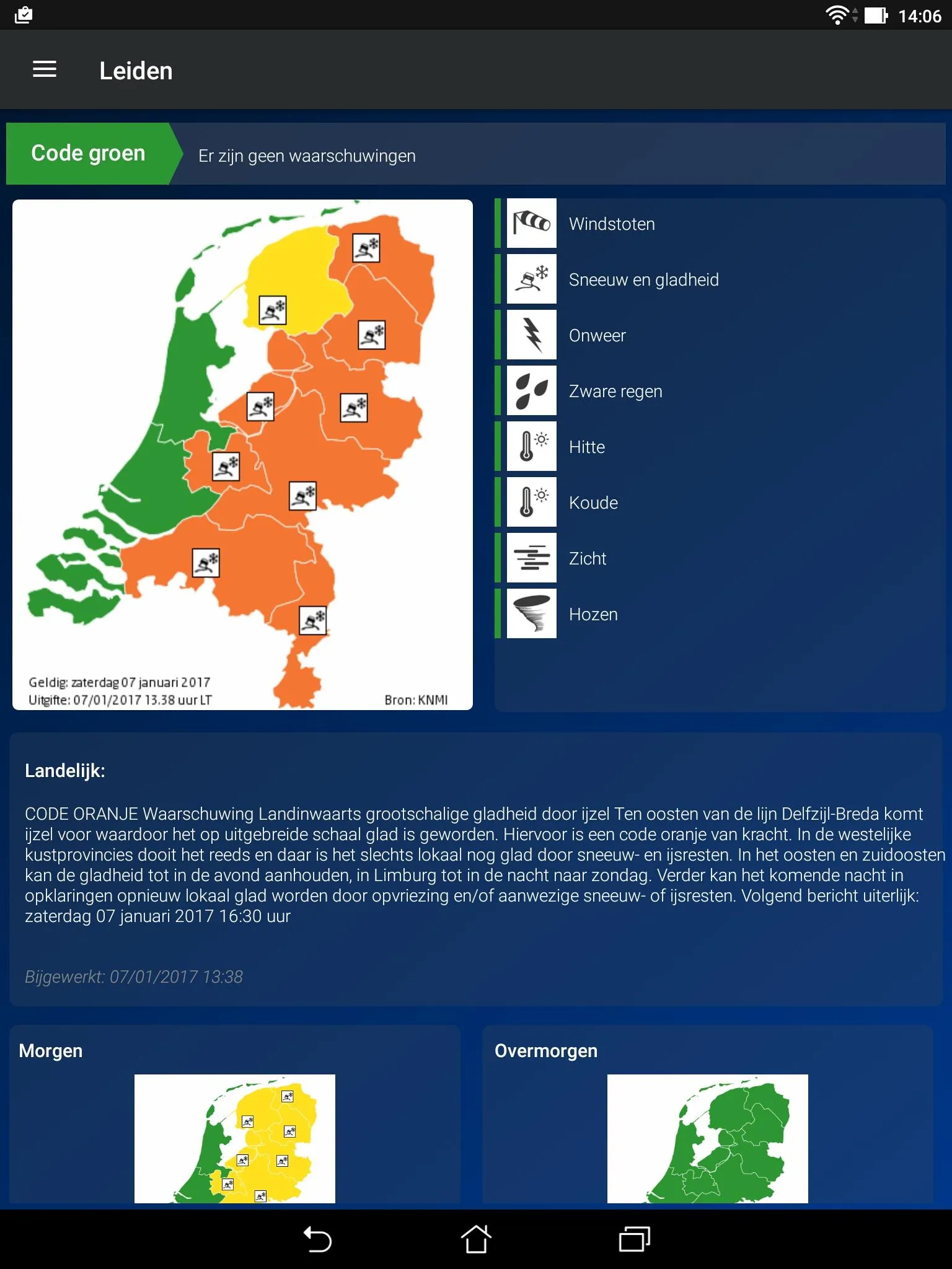 Weerwaarschuwing: Weeralarm NL | Indus Appstore | Screenshot