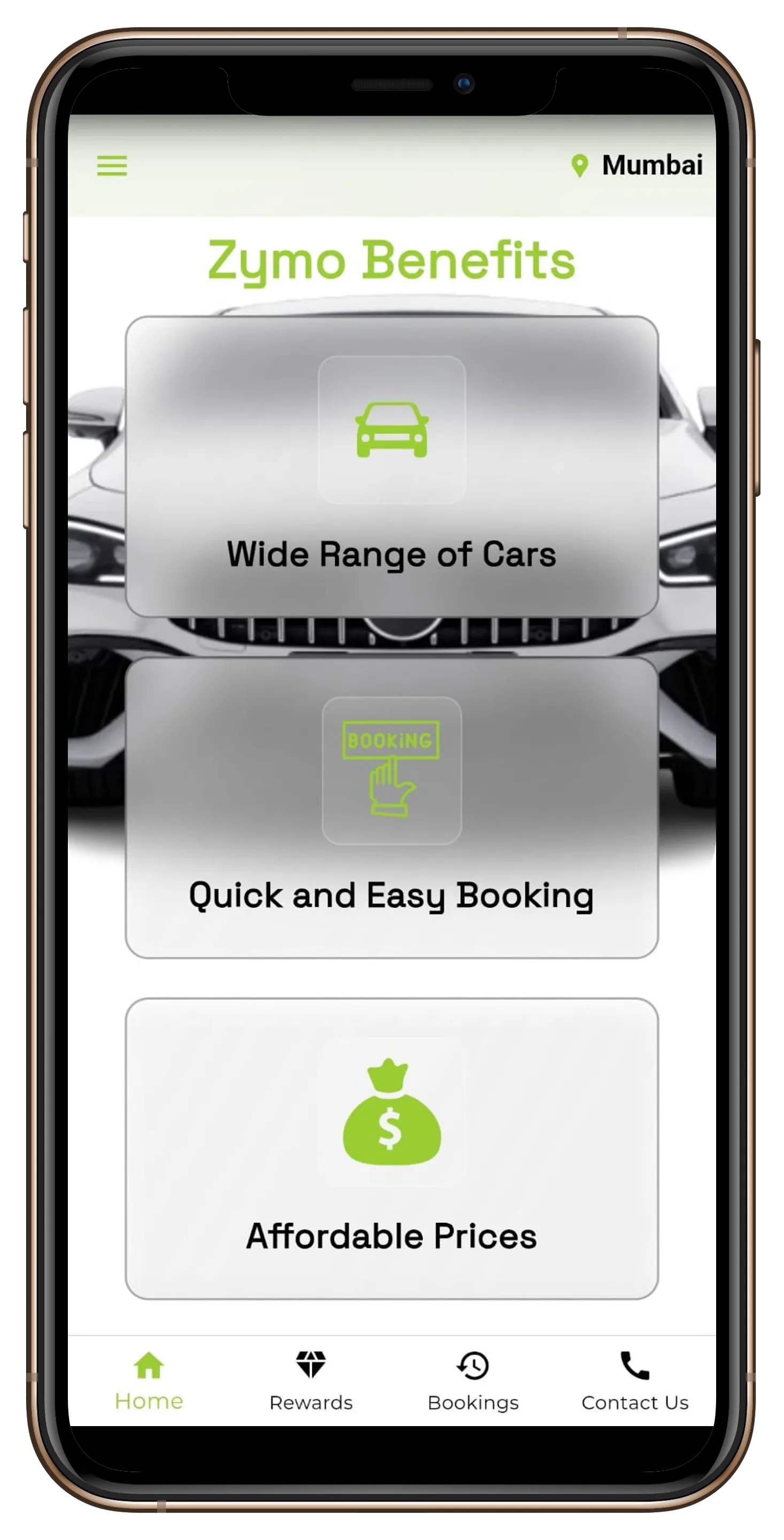 Zymo: Self Drive Car Rental | Indus Appstore | Screenshot