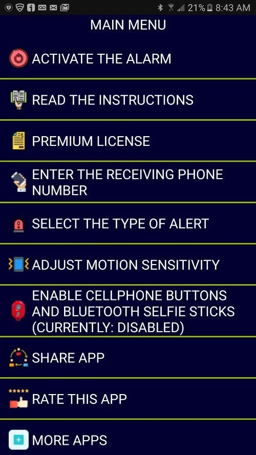 Motorcycle Movement Alarm by S | Indus Appstore | Screenshot