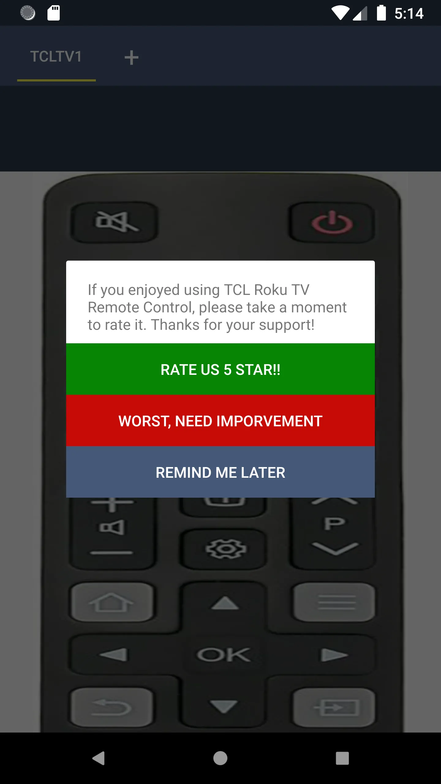 TCL Roku TV Remote | Indus Appstore | Screenshot