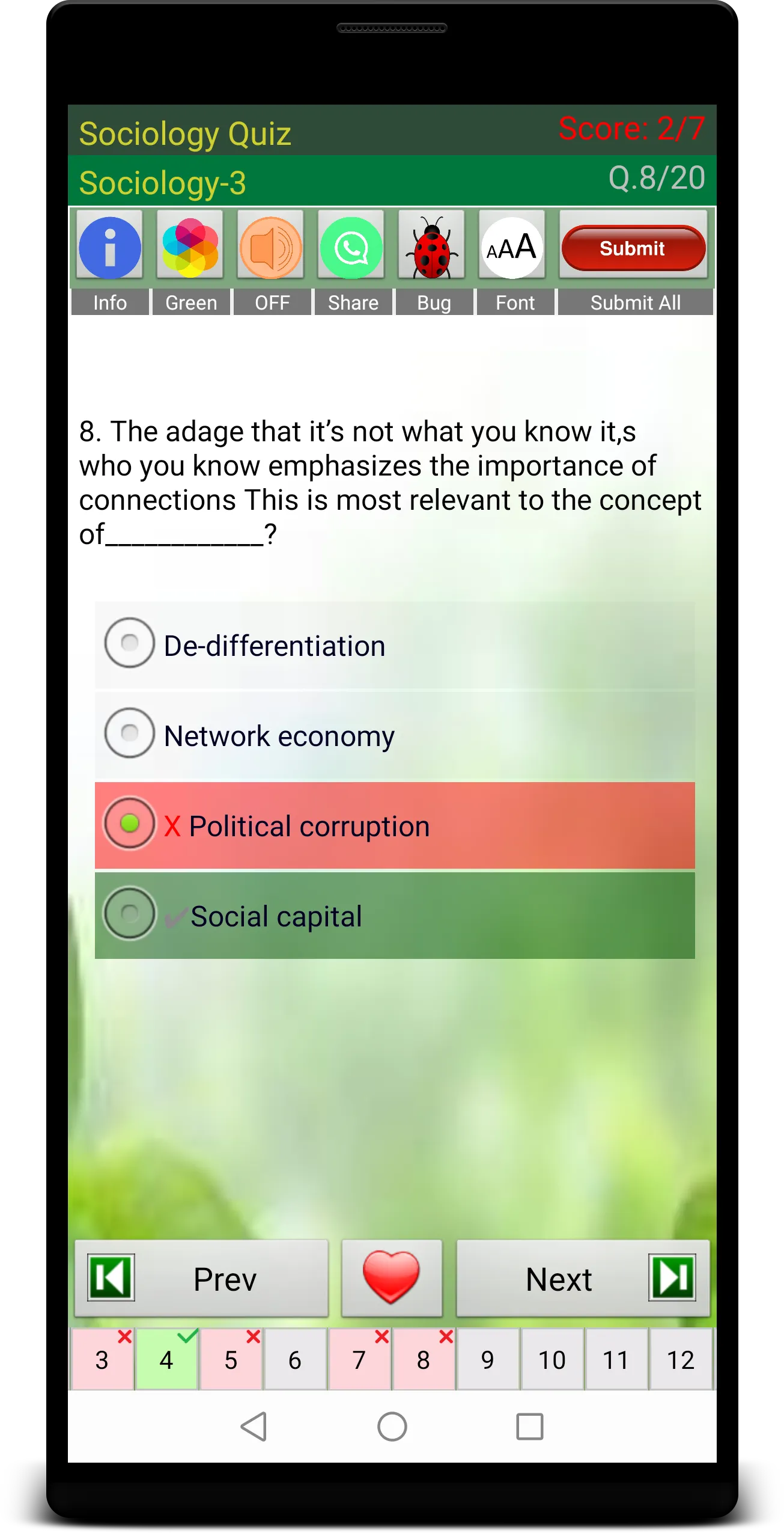 Sociology Quiz | Indus Appstore | Screenshot