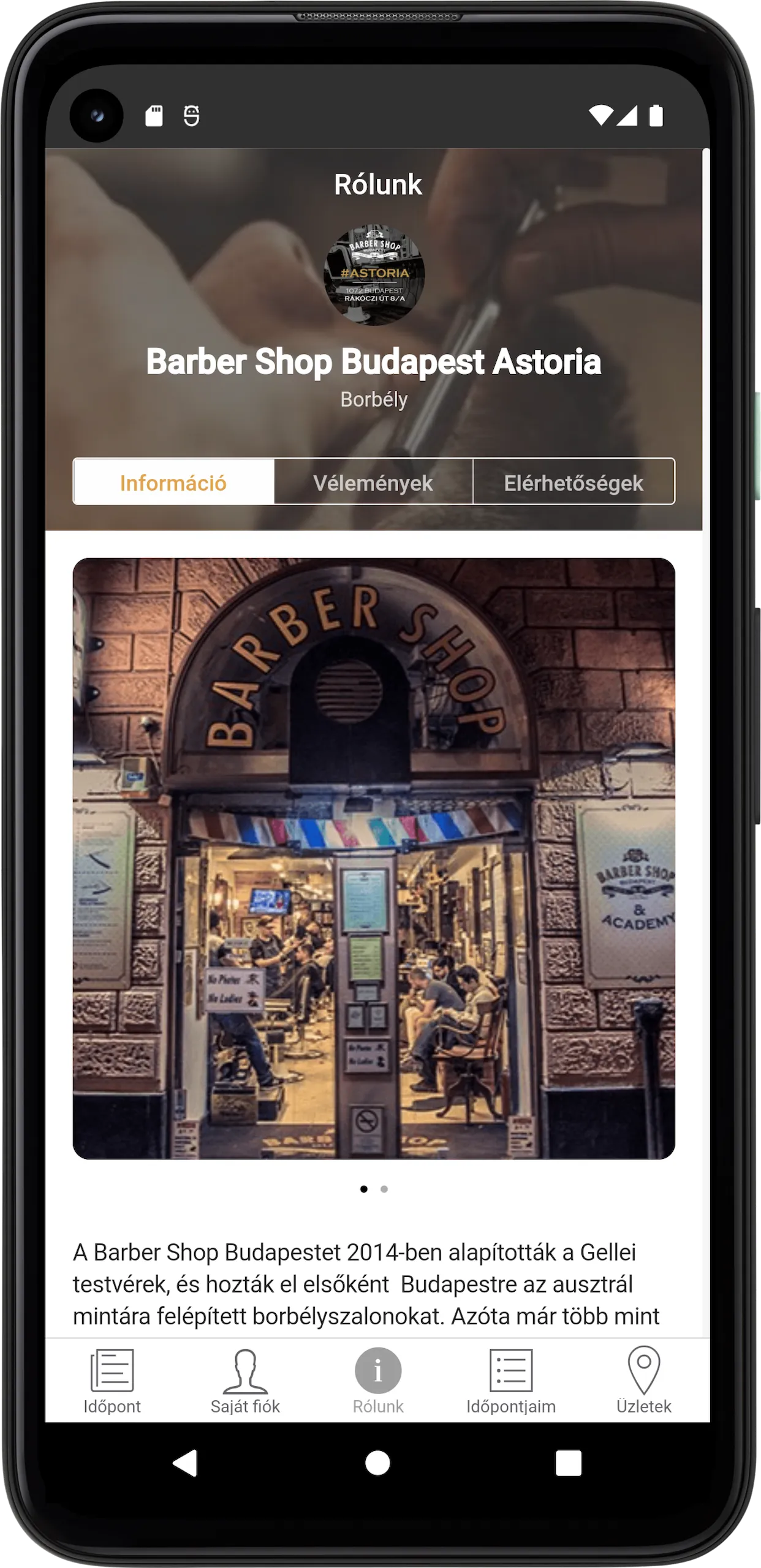 Barber Shop Budapest | Indus Appstore | Screenshot