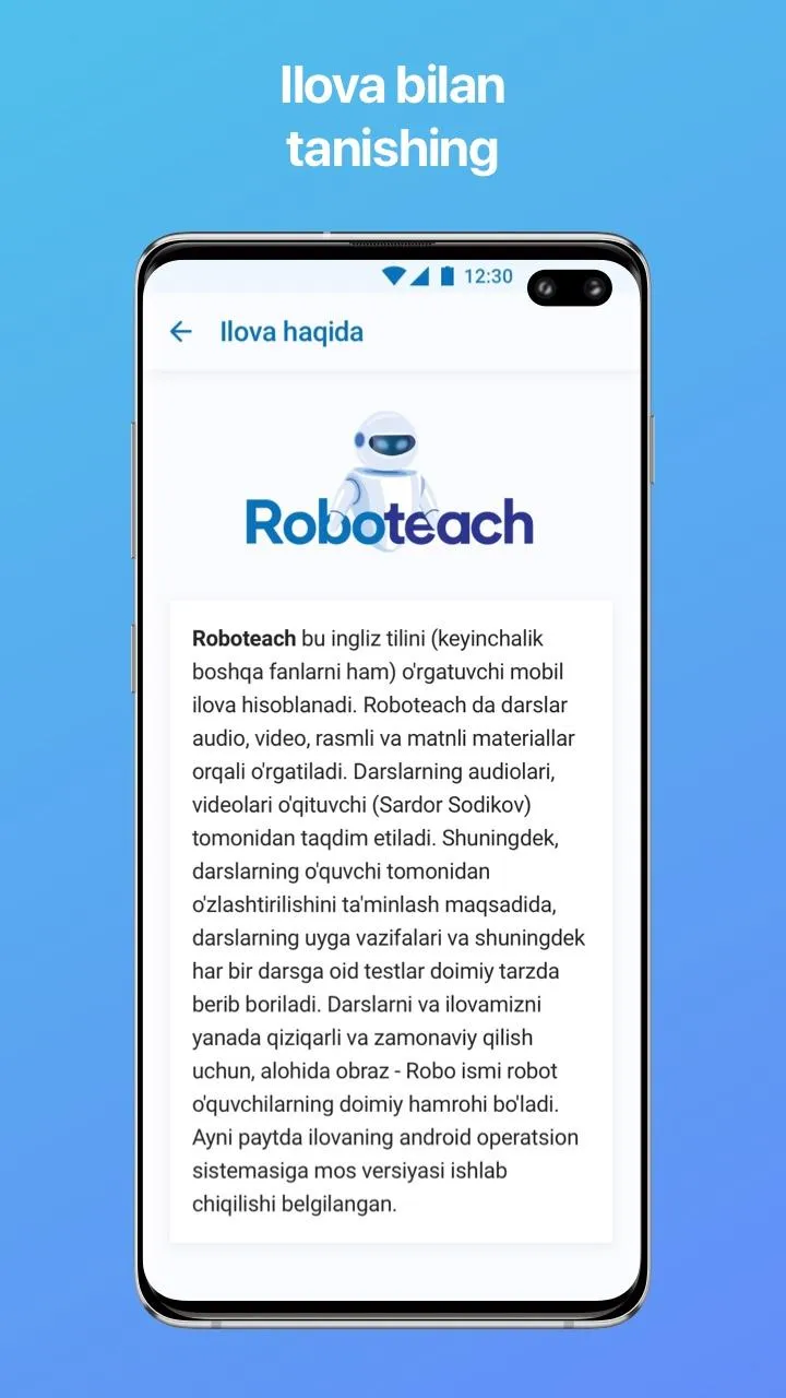 Roboteach - Masofaviy ta'lim! | Indus Appstore | Screenshot