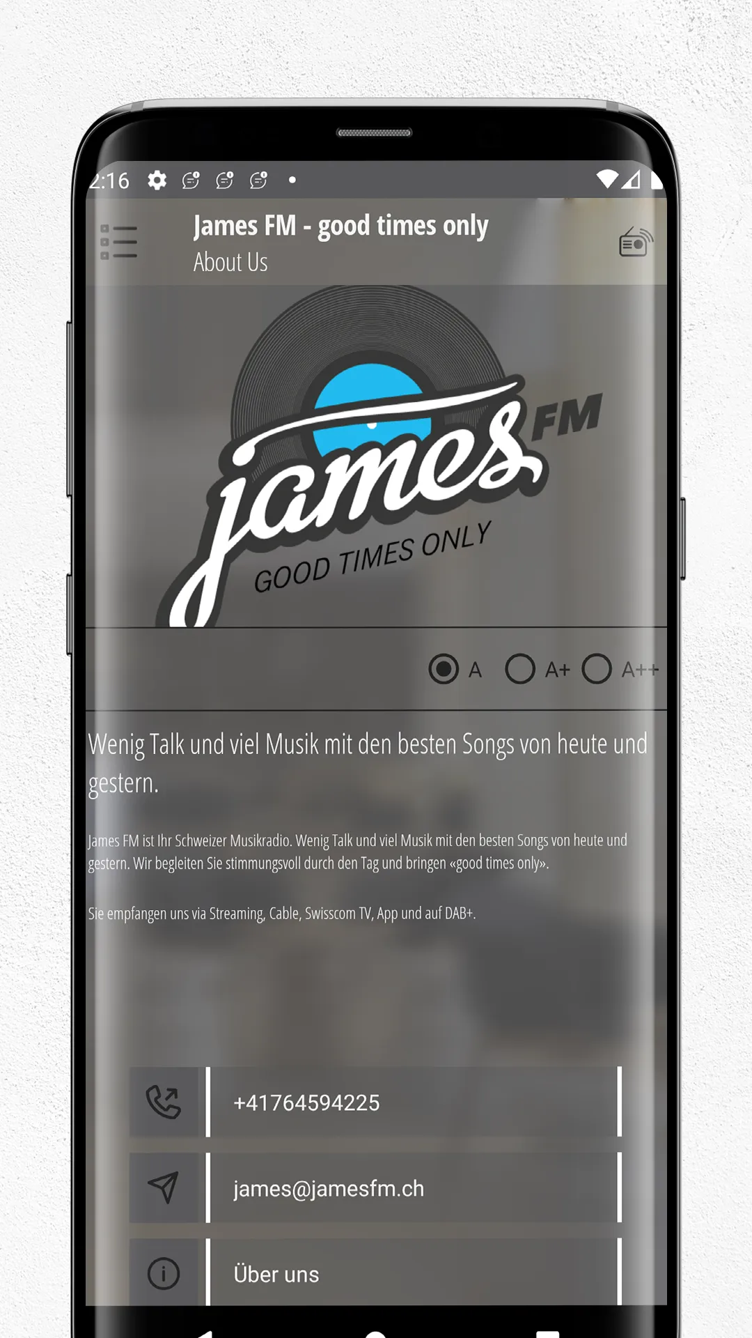 James FM | Indus Appstore | Screenshot