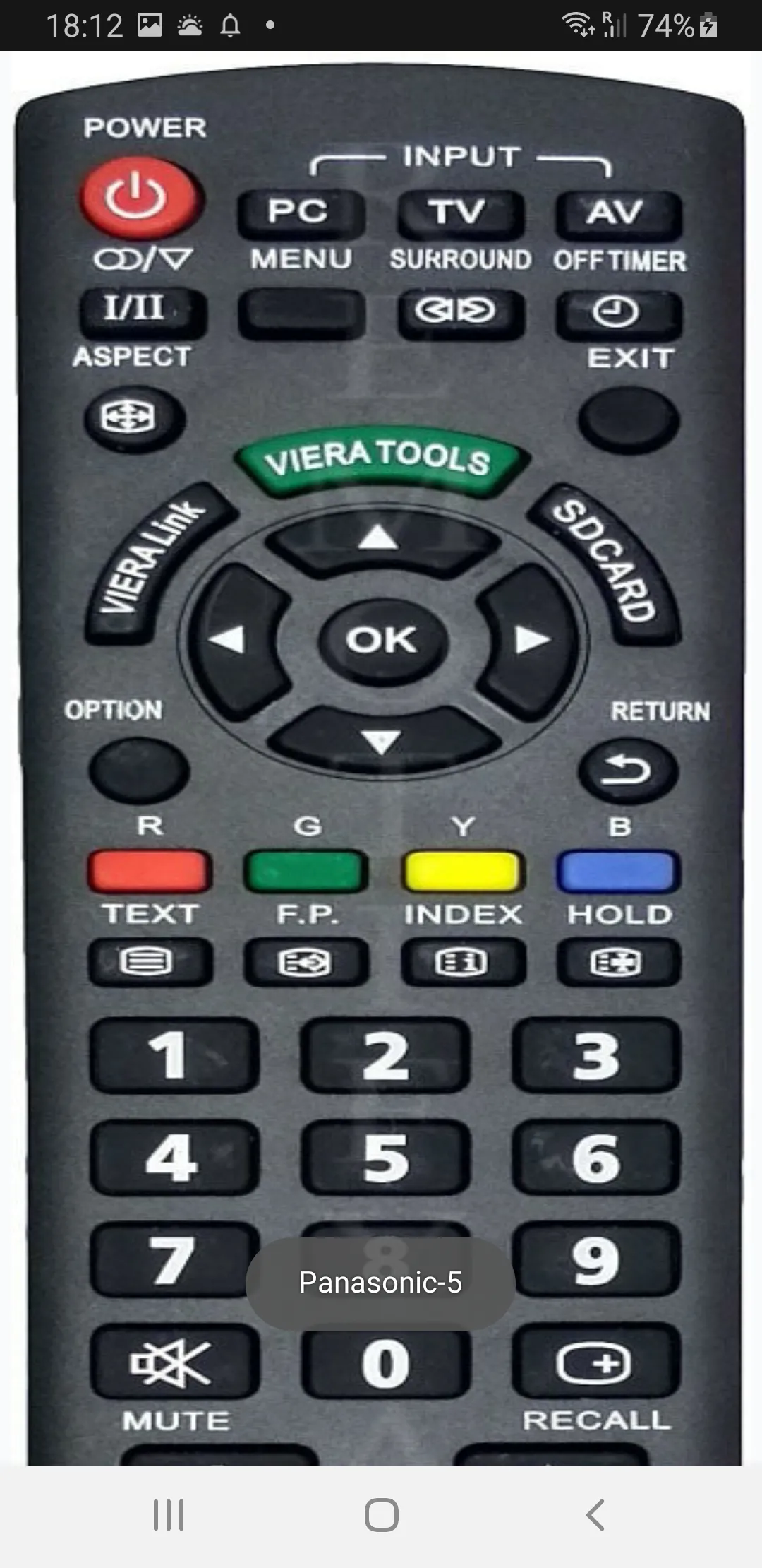 Panasonic Smart TV Remote | Indus Appstore | Screenshot