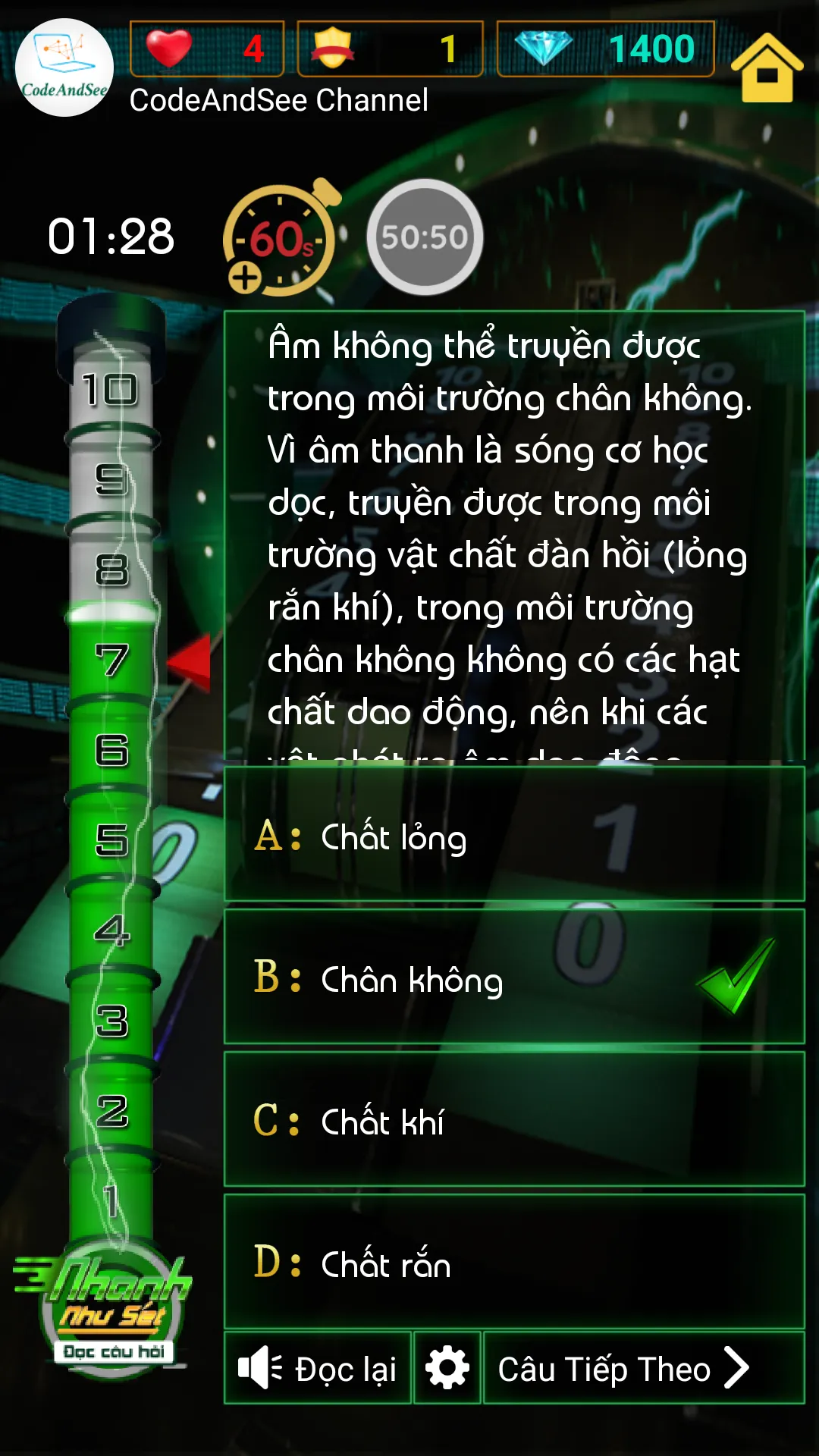 Nhanh Như Sét - Đọc Câu Hỏi | Indus Appstore | Screenshot