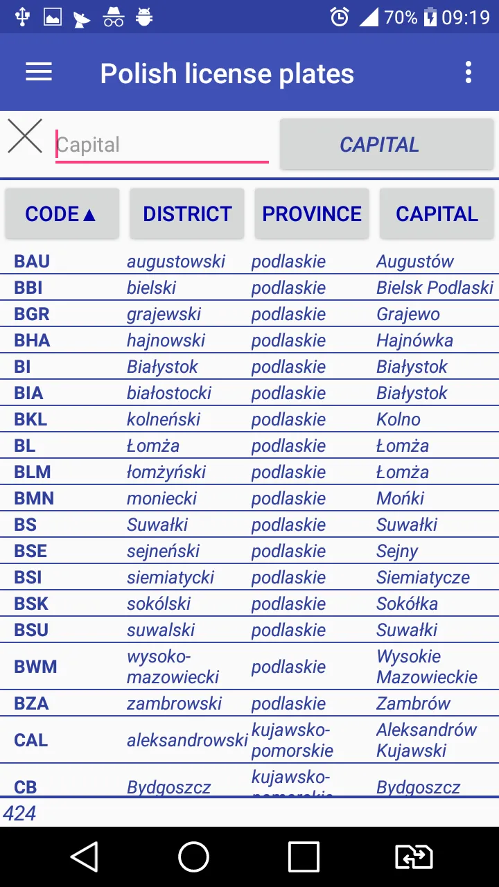 Polish license plates | Indus Appstore | Screenshot