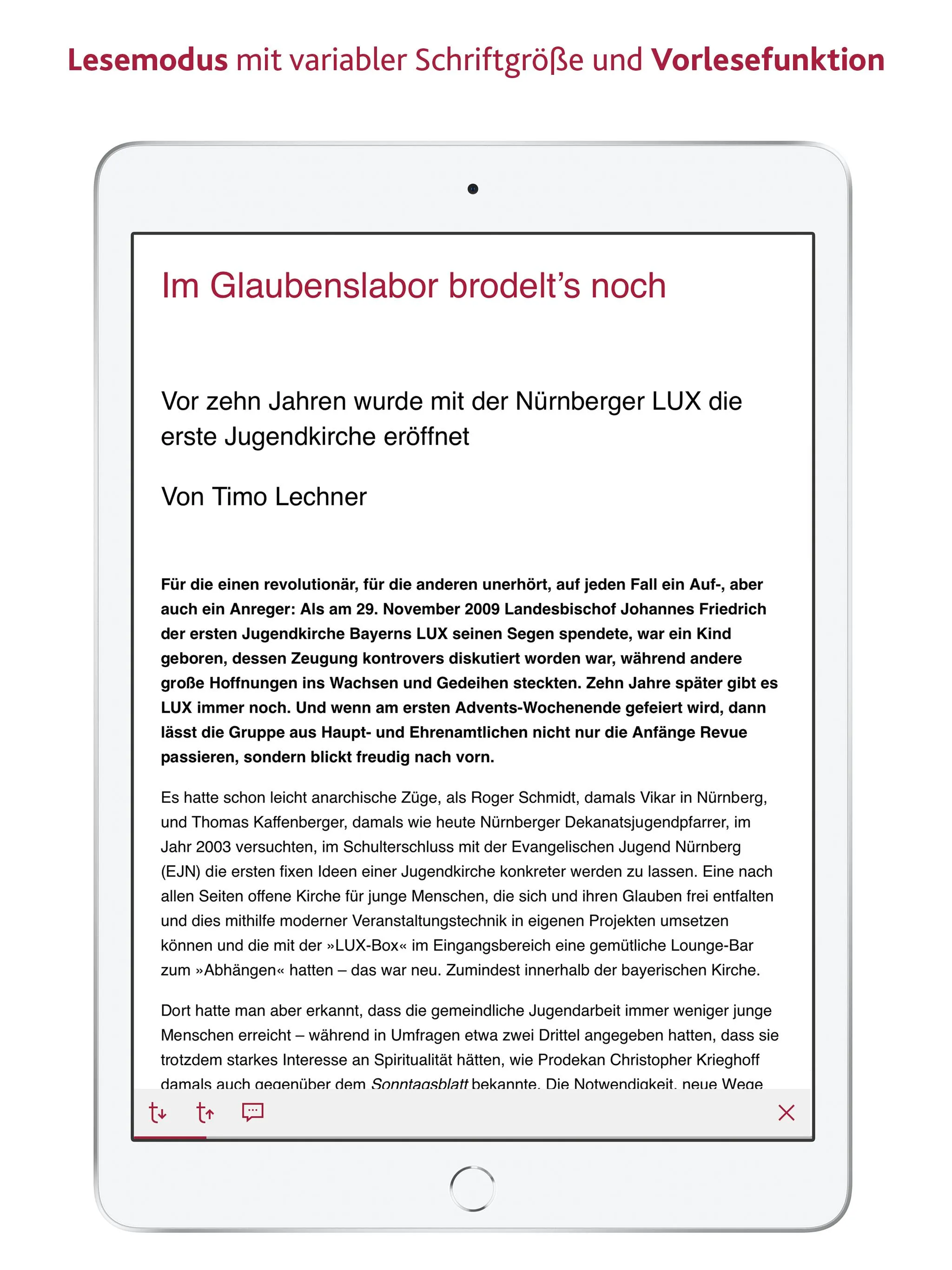 Sonntagsblatt 360° Evangelisch | Indus Appstore | Screenshot