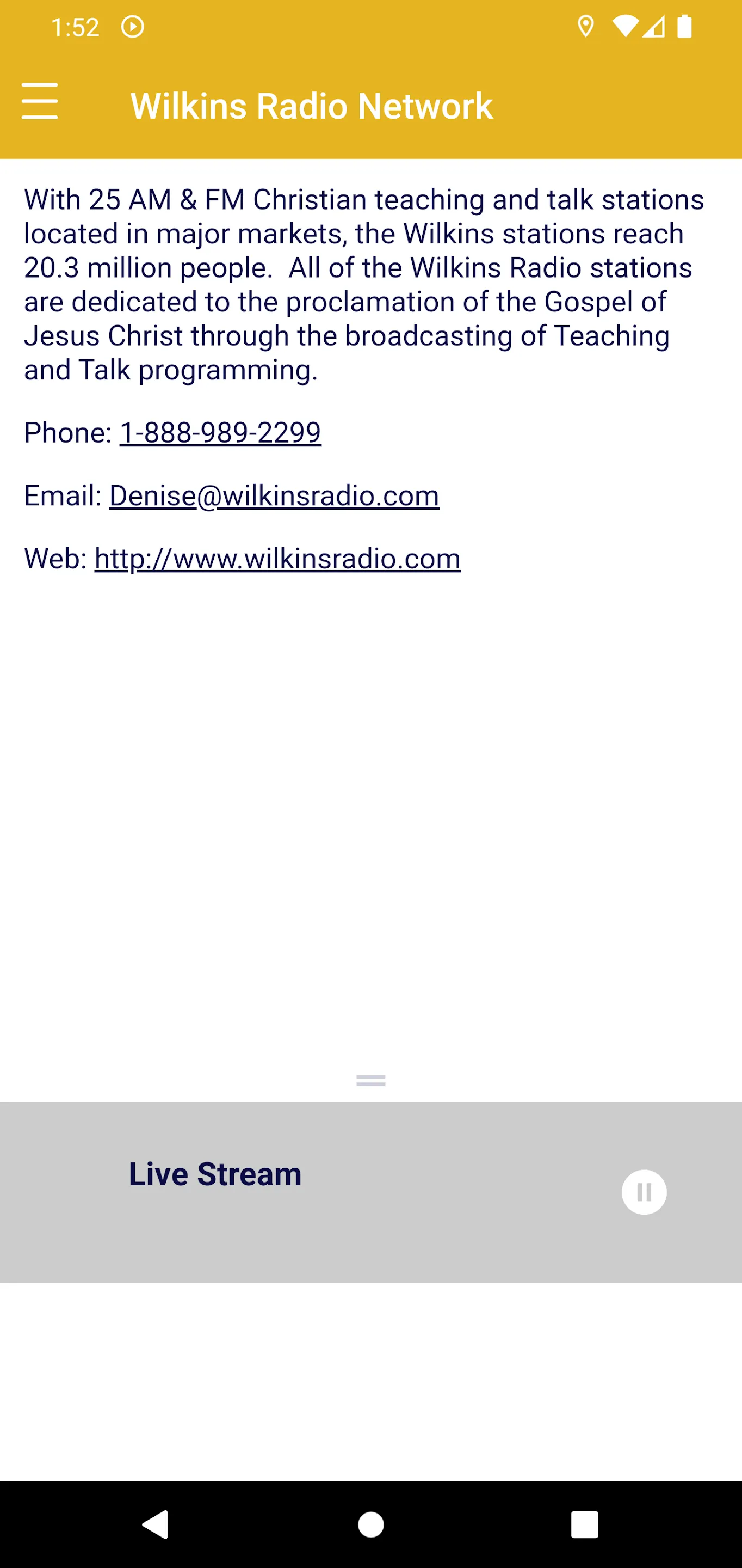 Wilkins Radio Network | Indus Appstore | Screenshot