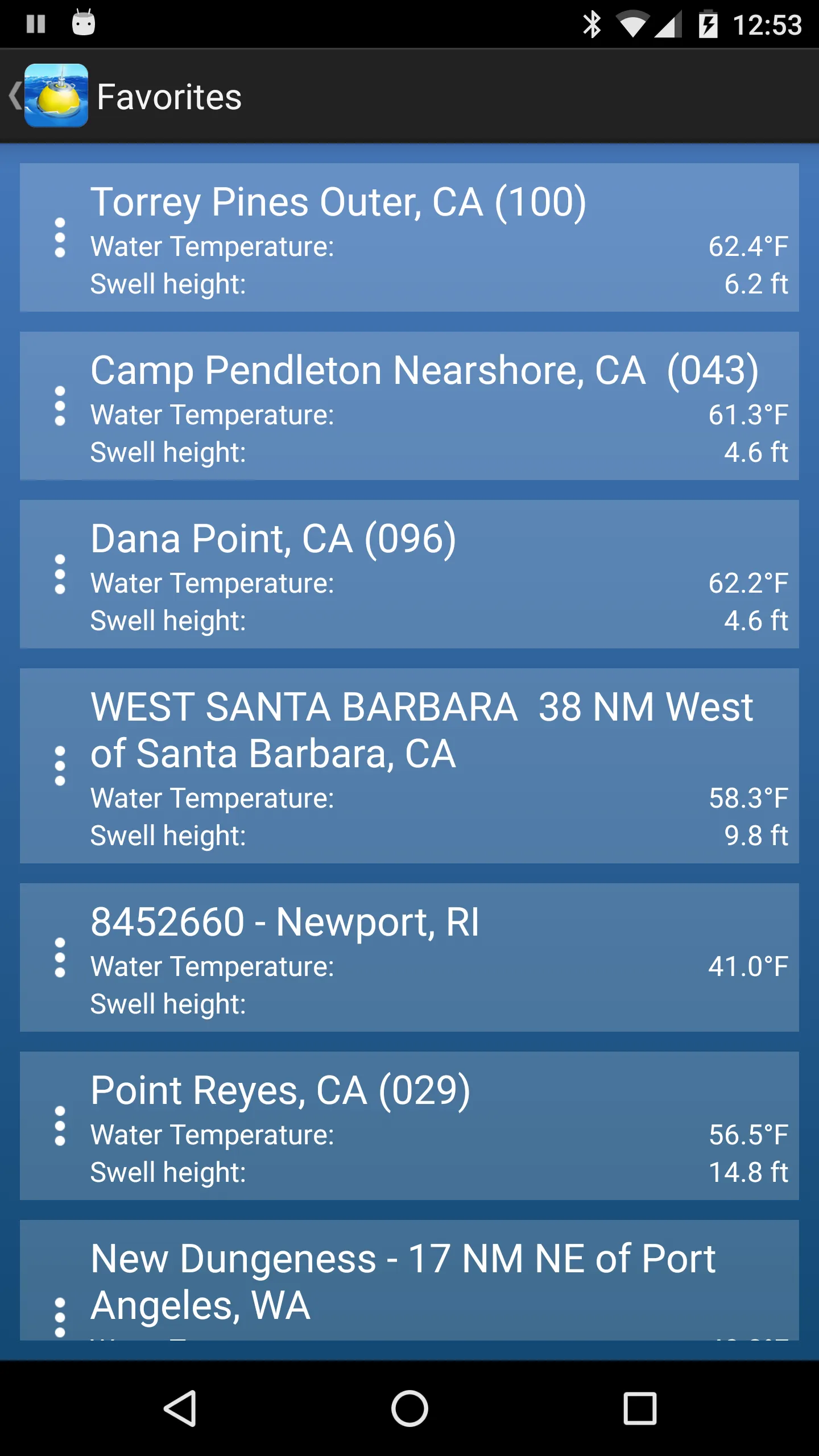 Seaside Buoy: Ocean Temp Tides | Indus Appstore | Screenshot