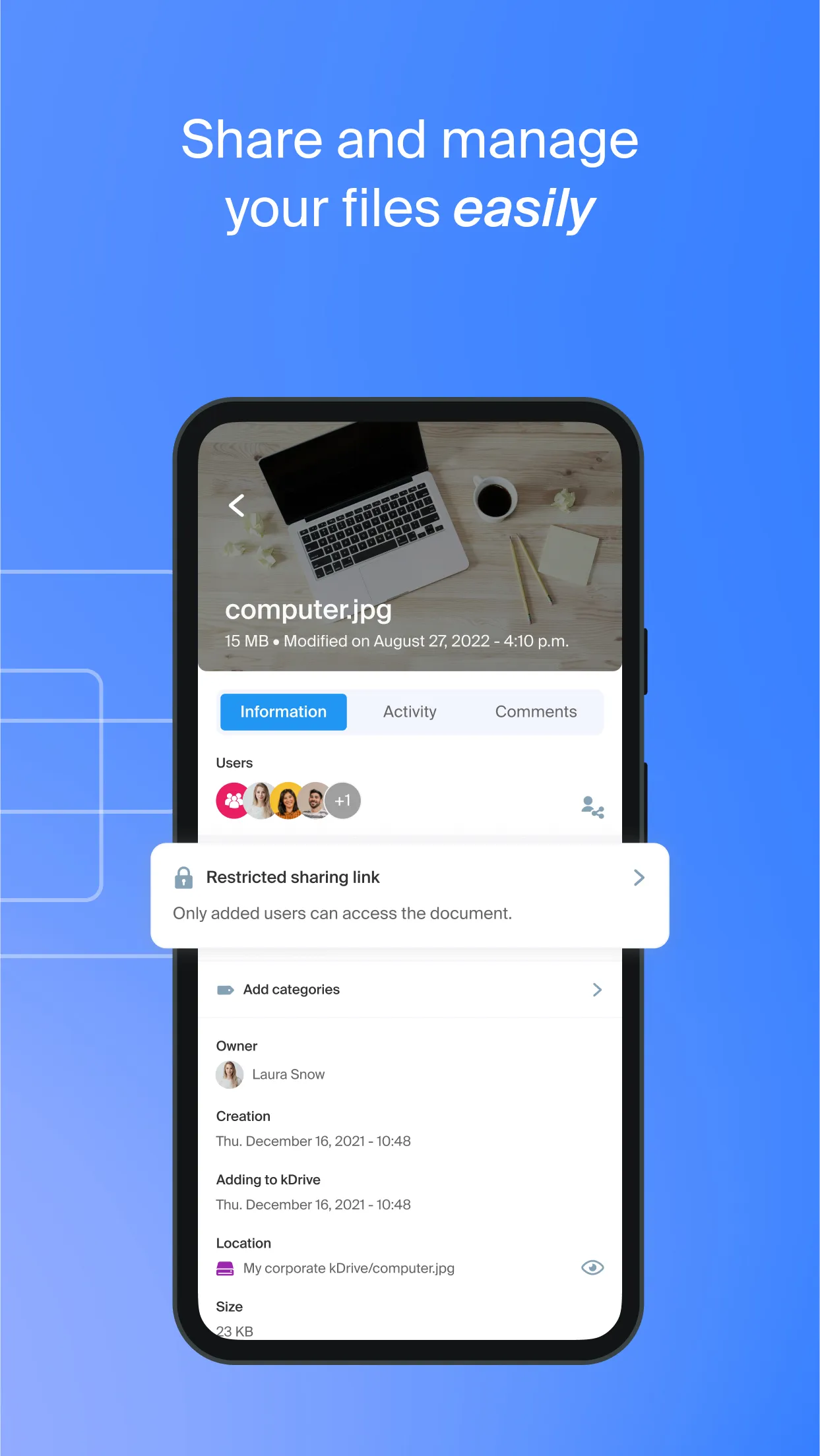 Infomaniak kDrive | Indus Appstore | Screenshot