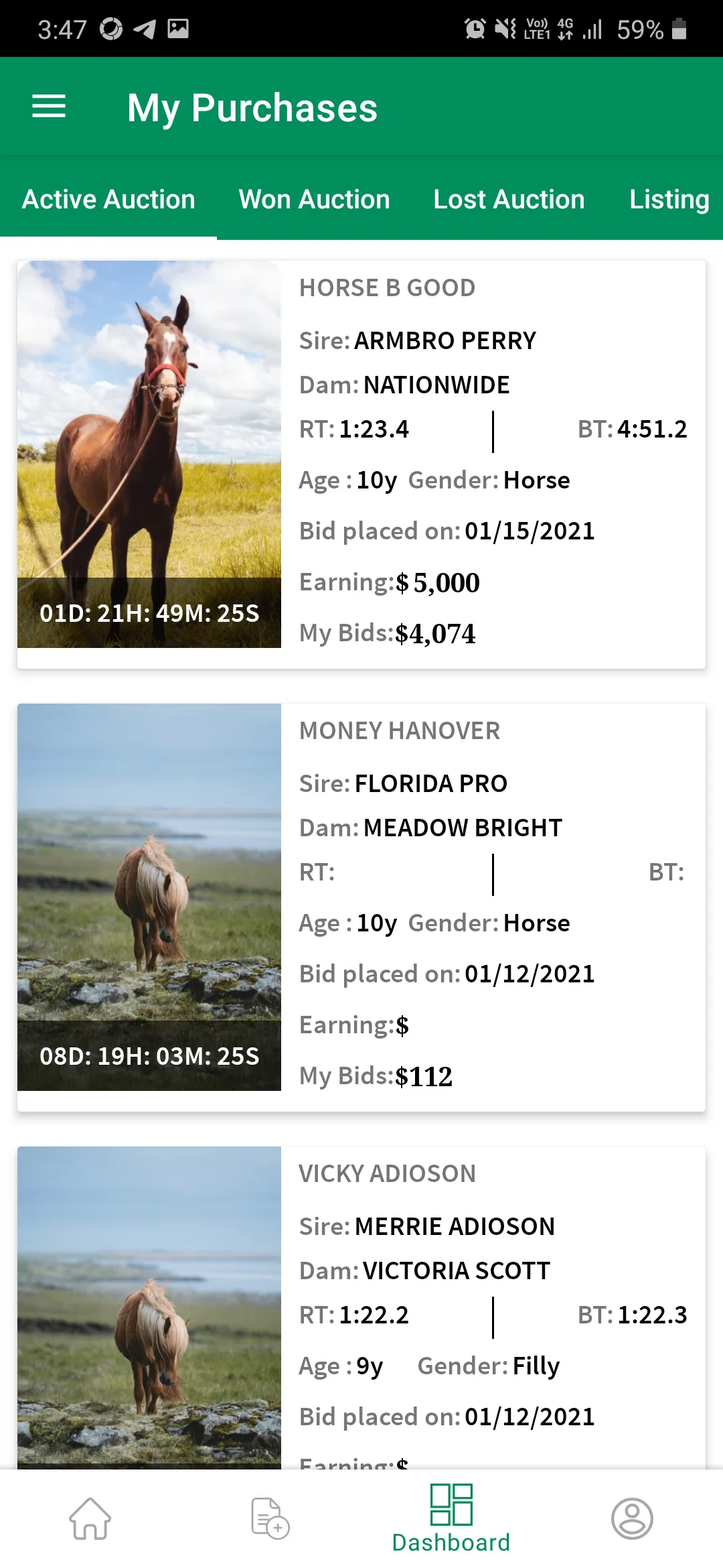 HarnessHorseAuction | Indus Appstore | Screenshot