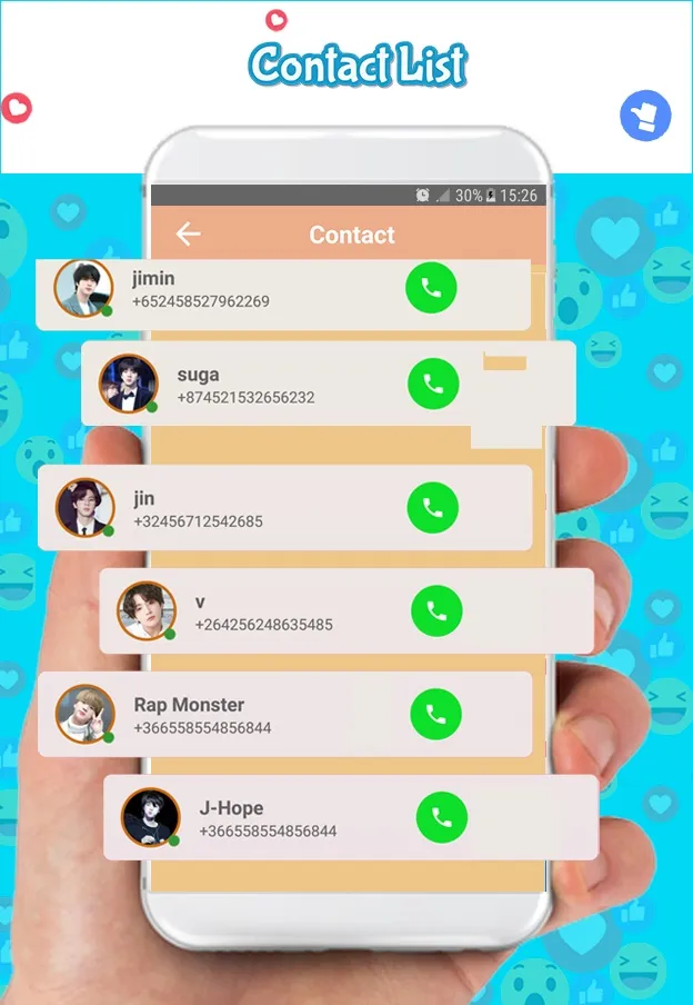 jimin bst Fake call & chat | Indus Appstore | Screenshot