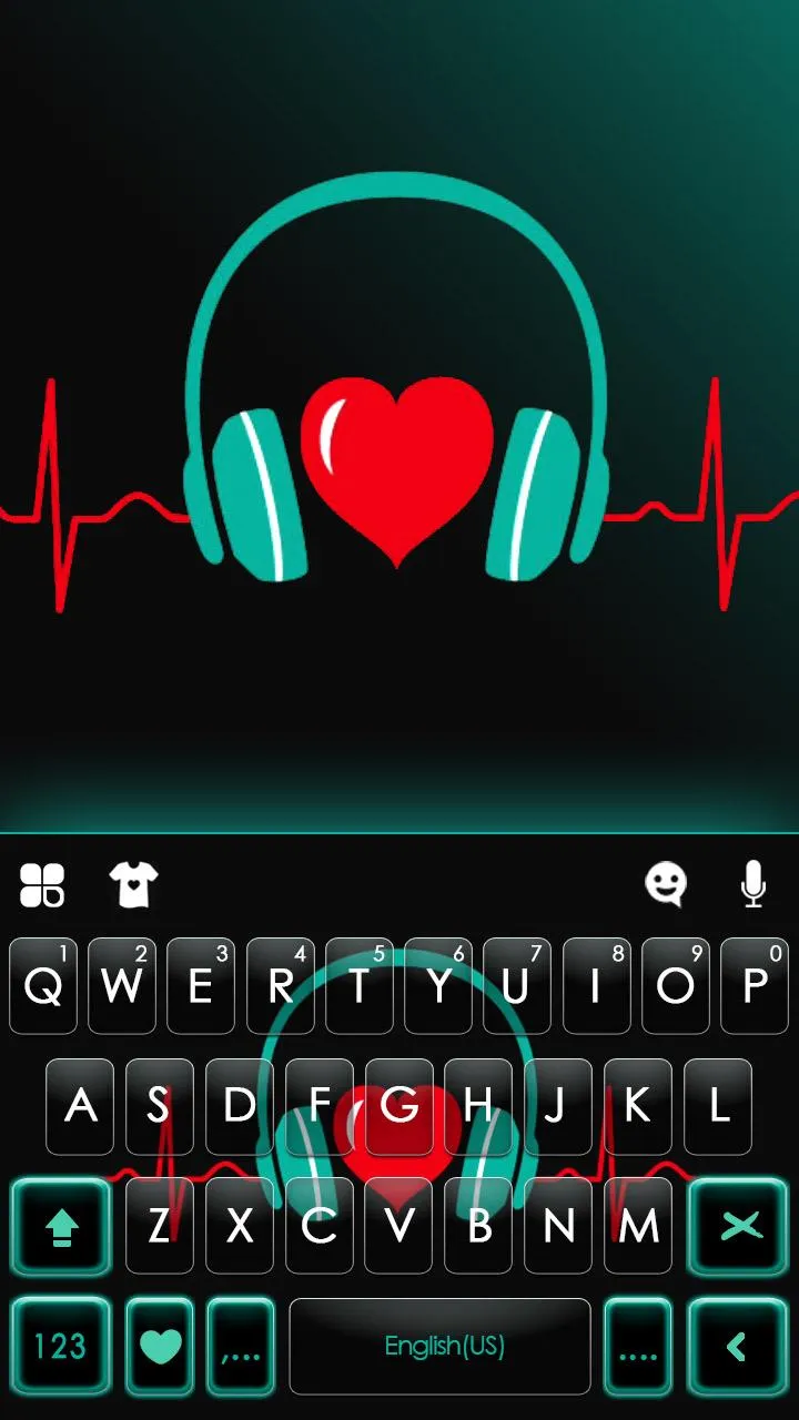 Music Love Heart Keyboard Them | Indus Appstore | Screenshot