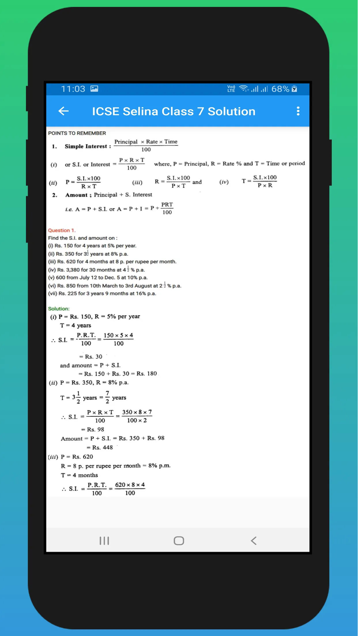 ICSE Selina Class 7 Solutions | Indus Appstore | Screenshot