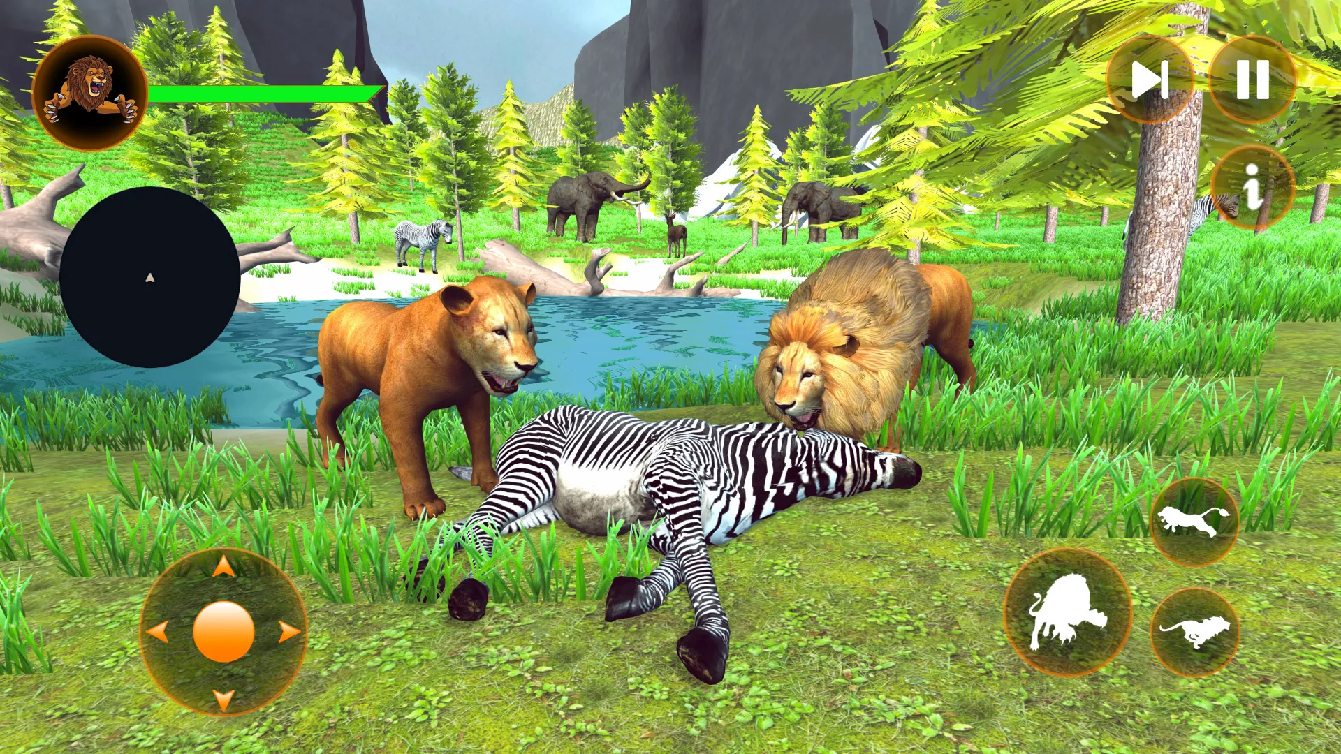 Lion Games Animal Wildlife Sim | Indus Appstore | Screenshot