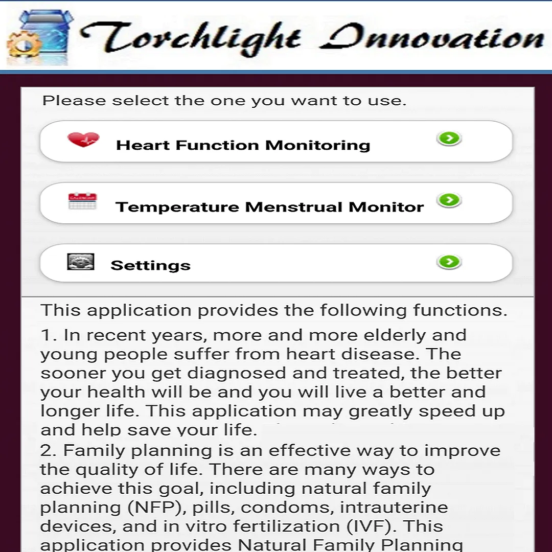 HeartTemperaturePeriodMonitor | Indus Appstore | Screenshot