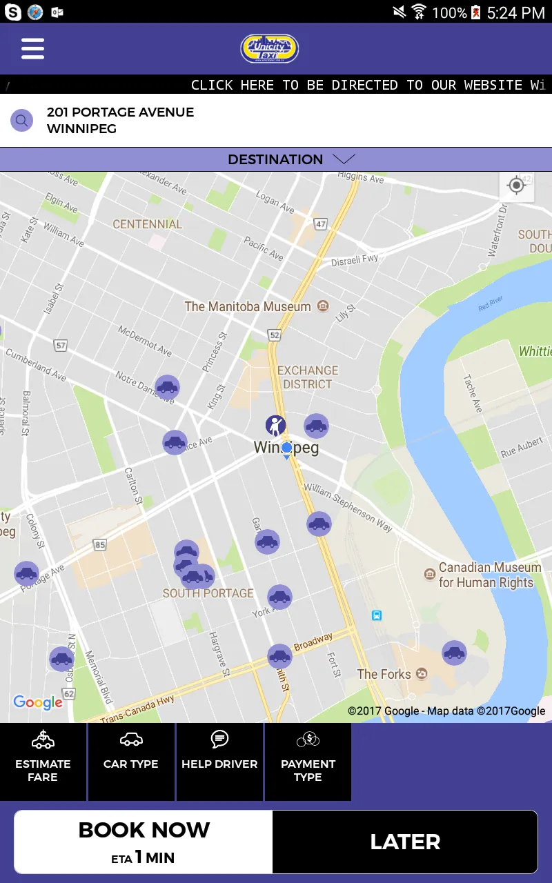 Unicity Taxi Winnipeg | Indus Appstore | Screenshot