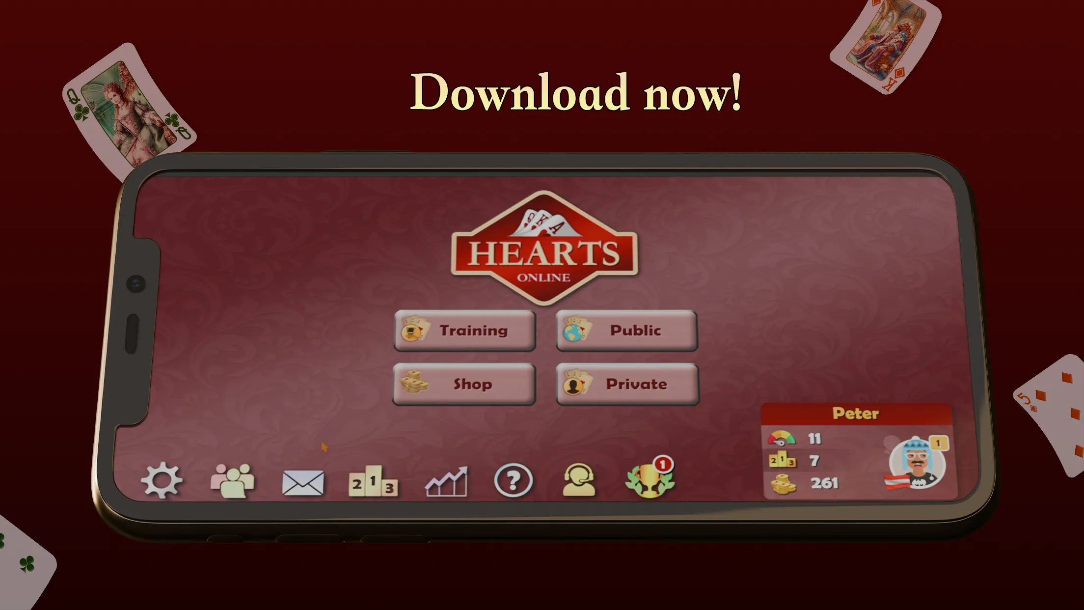 Hearts: Online Card Game | Indus Appstore | Screenshot