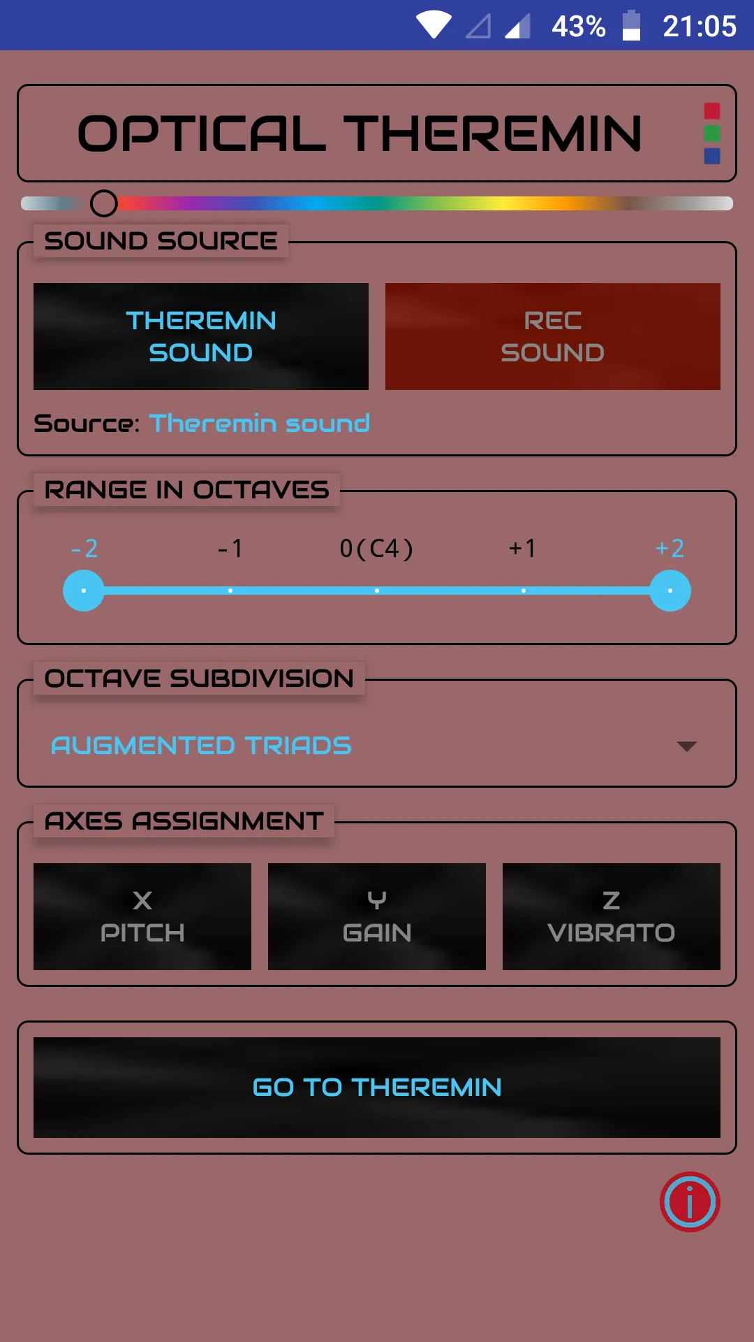 Optical Theremin | Indus Appstore | Screenshot