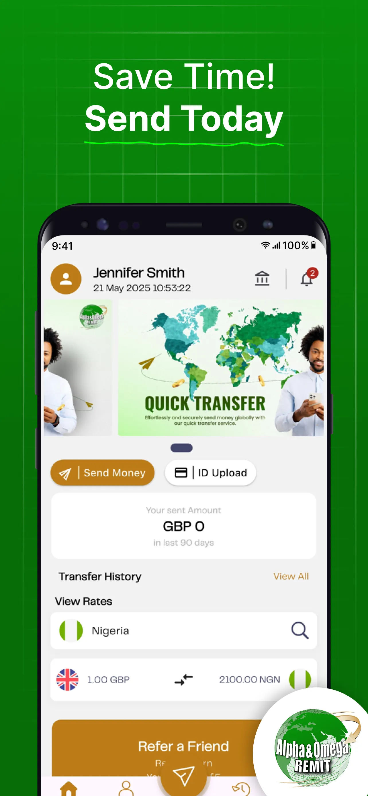Alpha & Omega - Money Transfer | Indus Appstore | Screenshot
