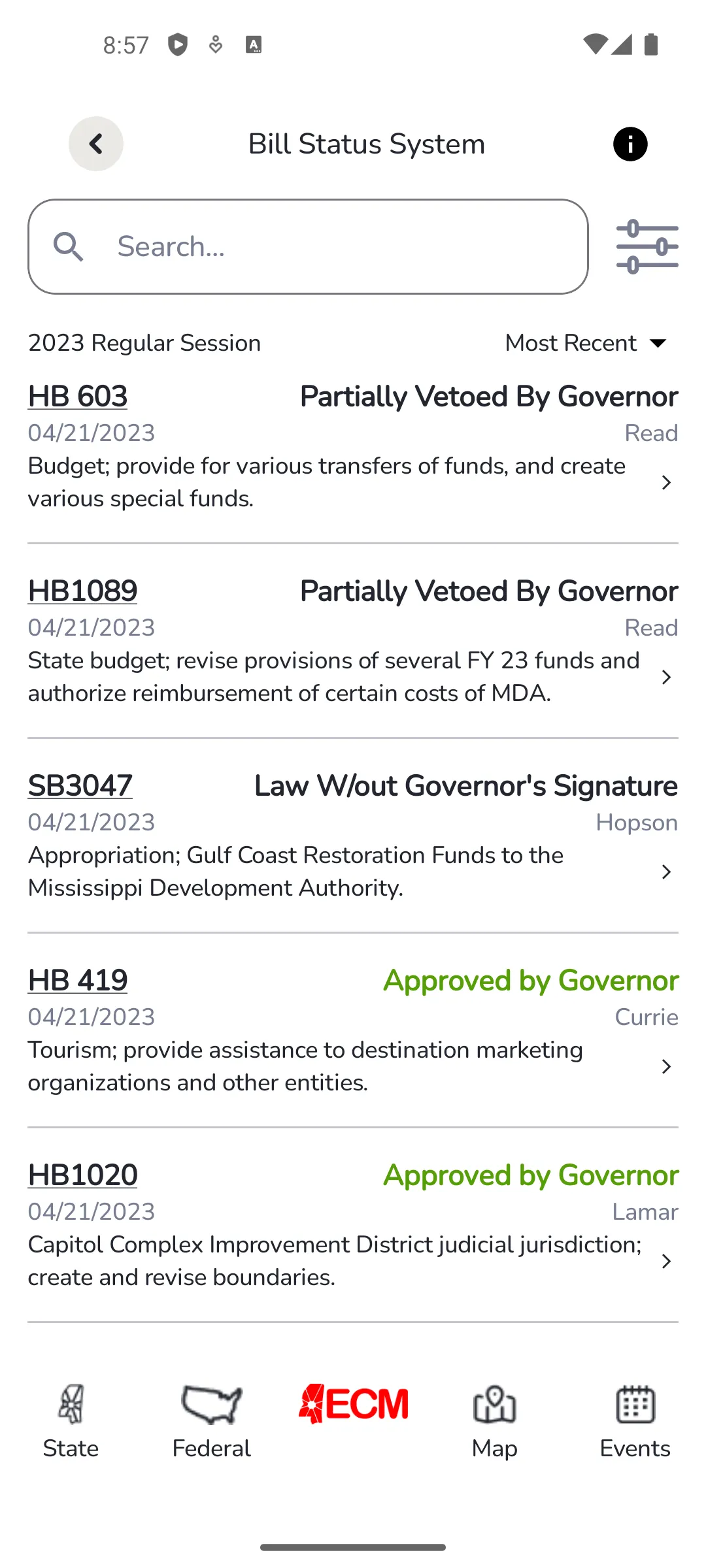 Mississippi Legislative Roster | Indus Appstore | Screenshot