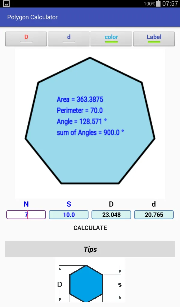 Polygon Calculator | Indus Appstore | Screenshot