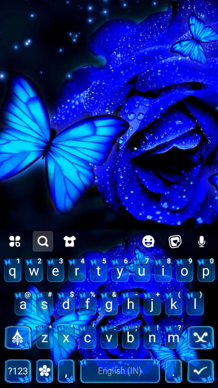 Rose Blue Butterfly Theme | Indus Appstore | Screenshot