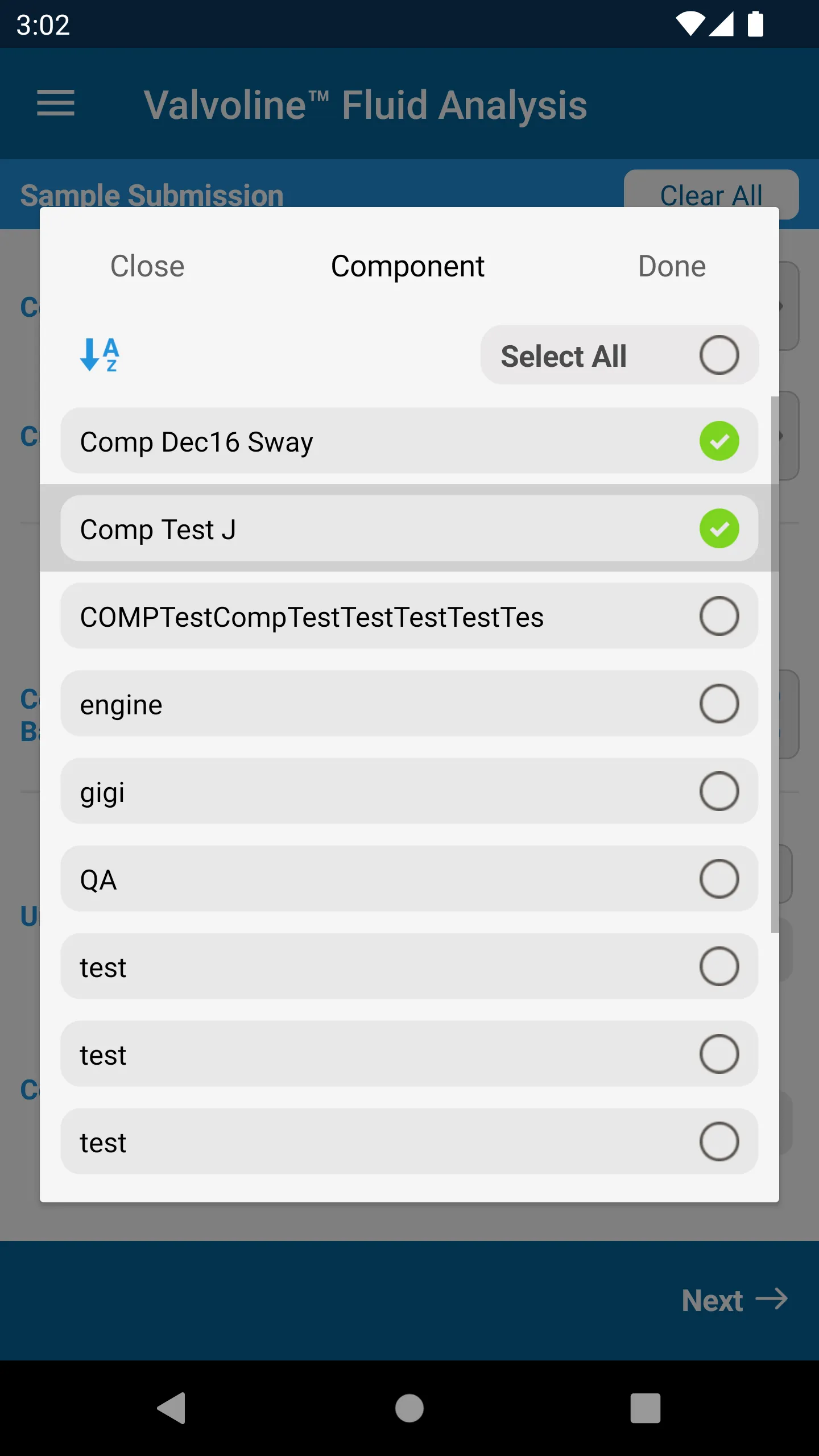 Valvoline Fluid Analysis | Indus Appstore | Screenshot