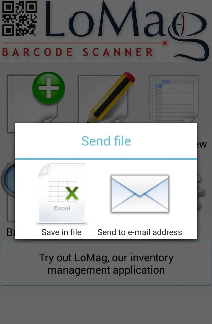 LoMag Barcode Scanner to Excel | Indus Appstore | Screenshot