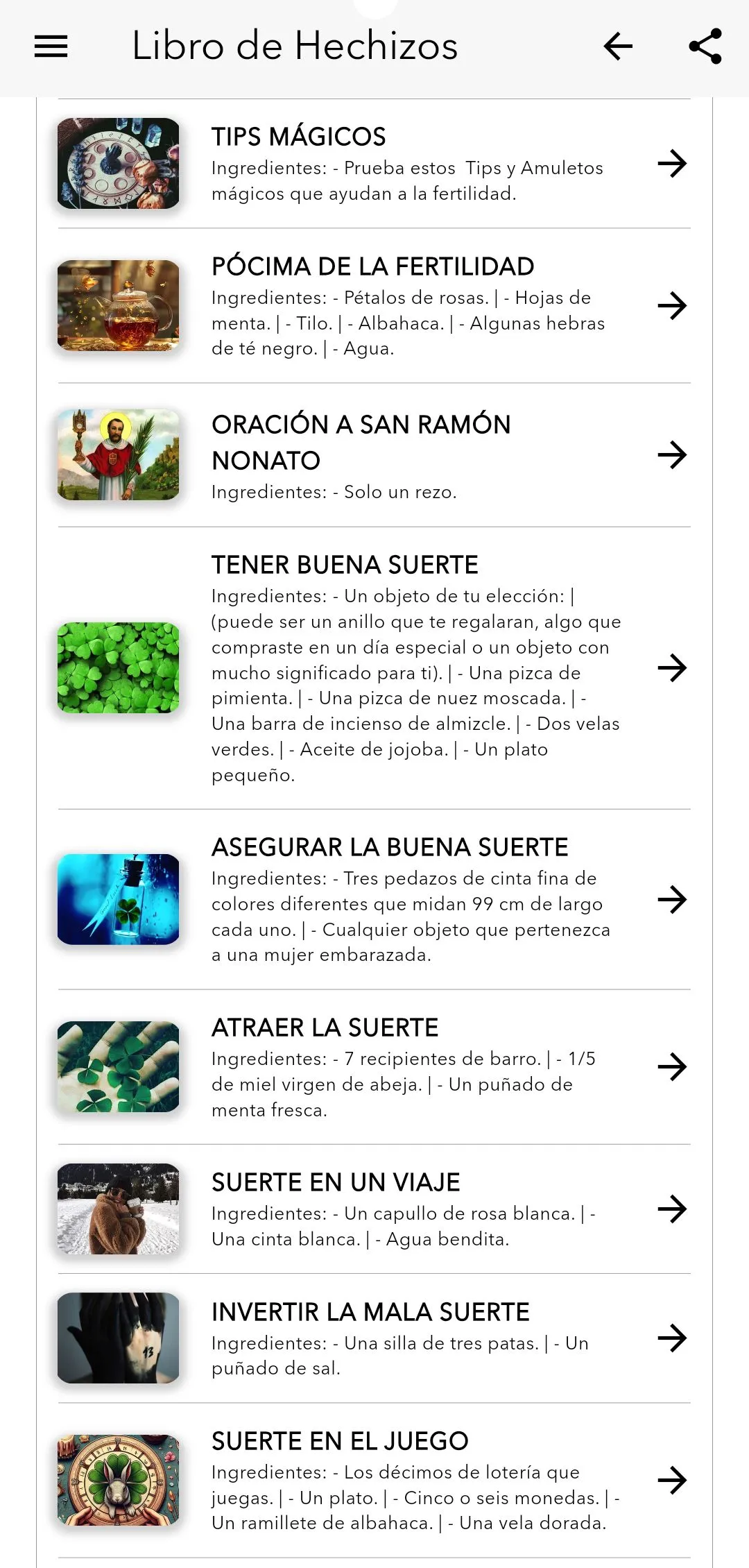 Libro de Hechizos | Indus Appstore | Screenshot