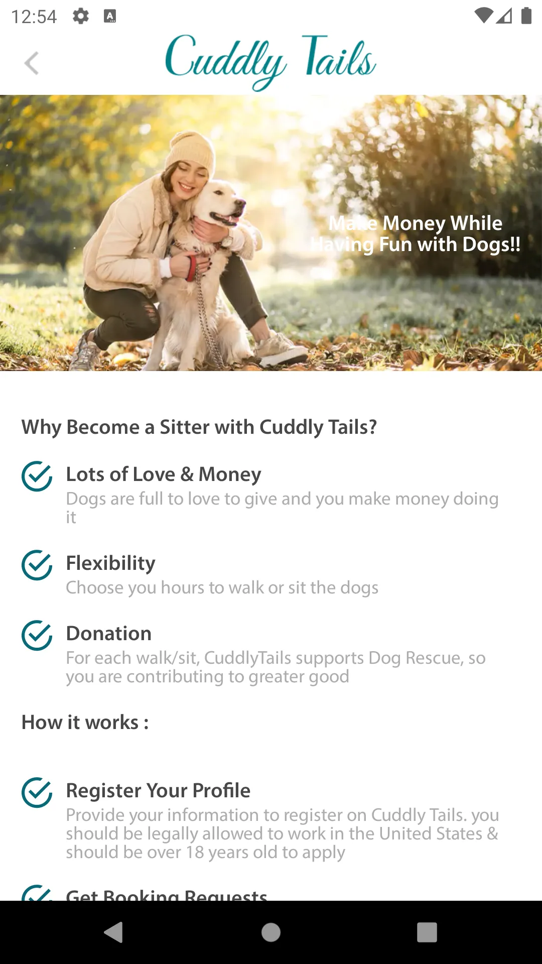 Cuddlytails-24/7 Vet & Sitting | Indus Appstore | Screenshot