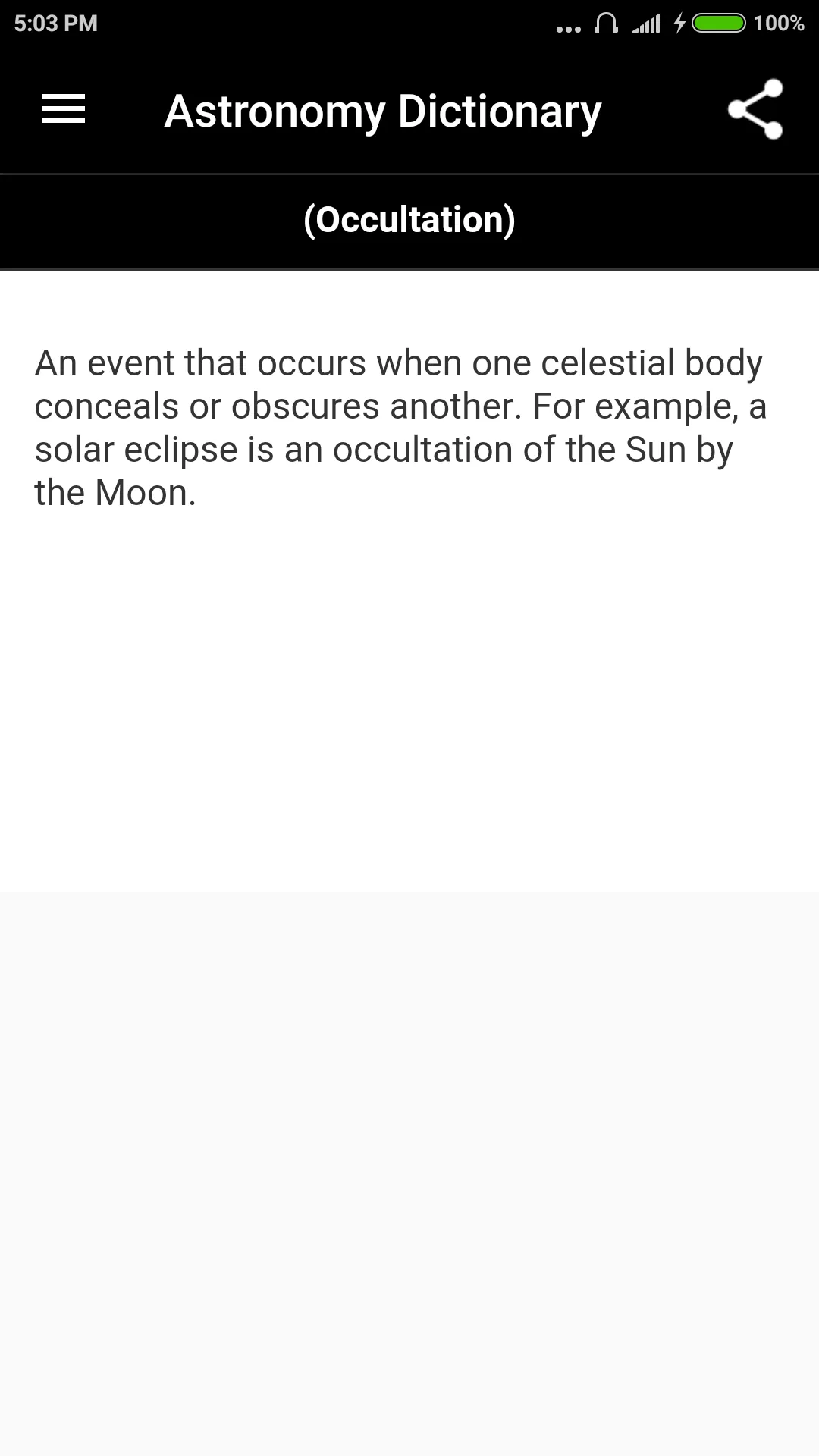 Astronomy Dictionary | Indus Appstore | Screenshot