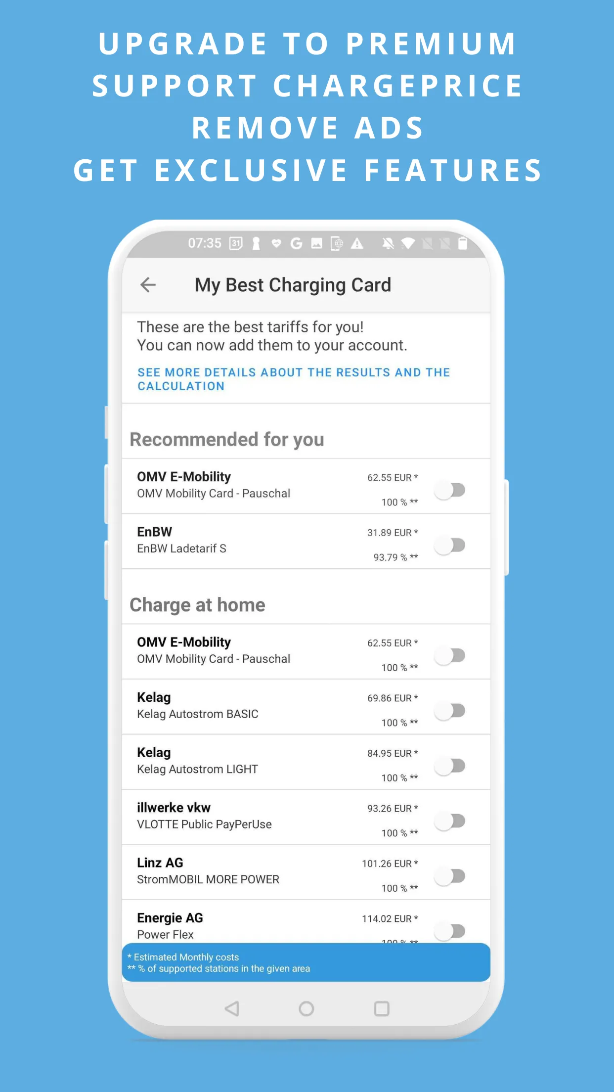 Chargeprice: EV map & prices | Indus Appstore | Screenshot